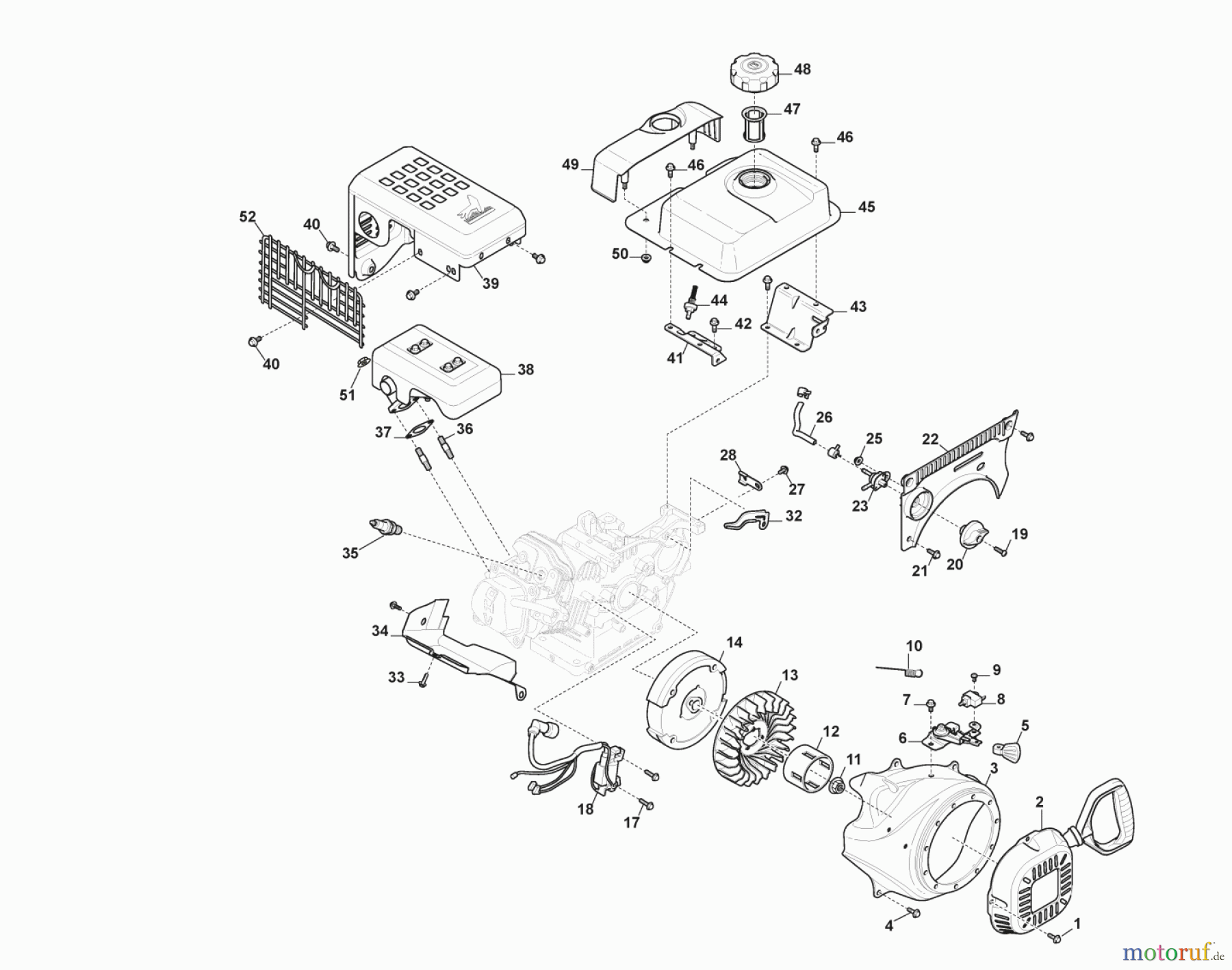  Stiga Motorhacken 2023 Benzin SRC 685 RG (2023) 213851142/ST1 Motor - Set Starter, Tank