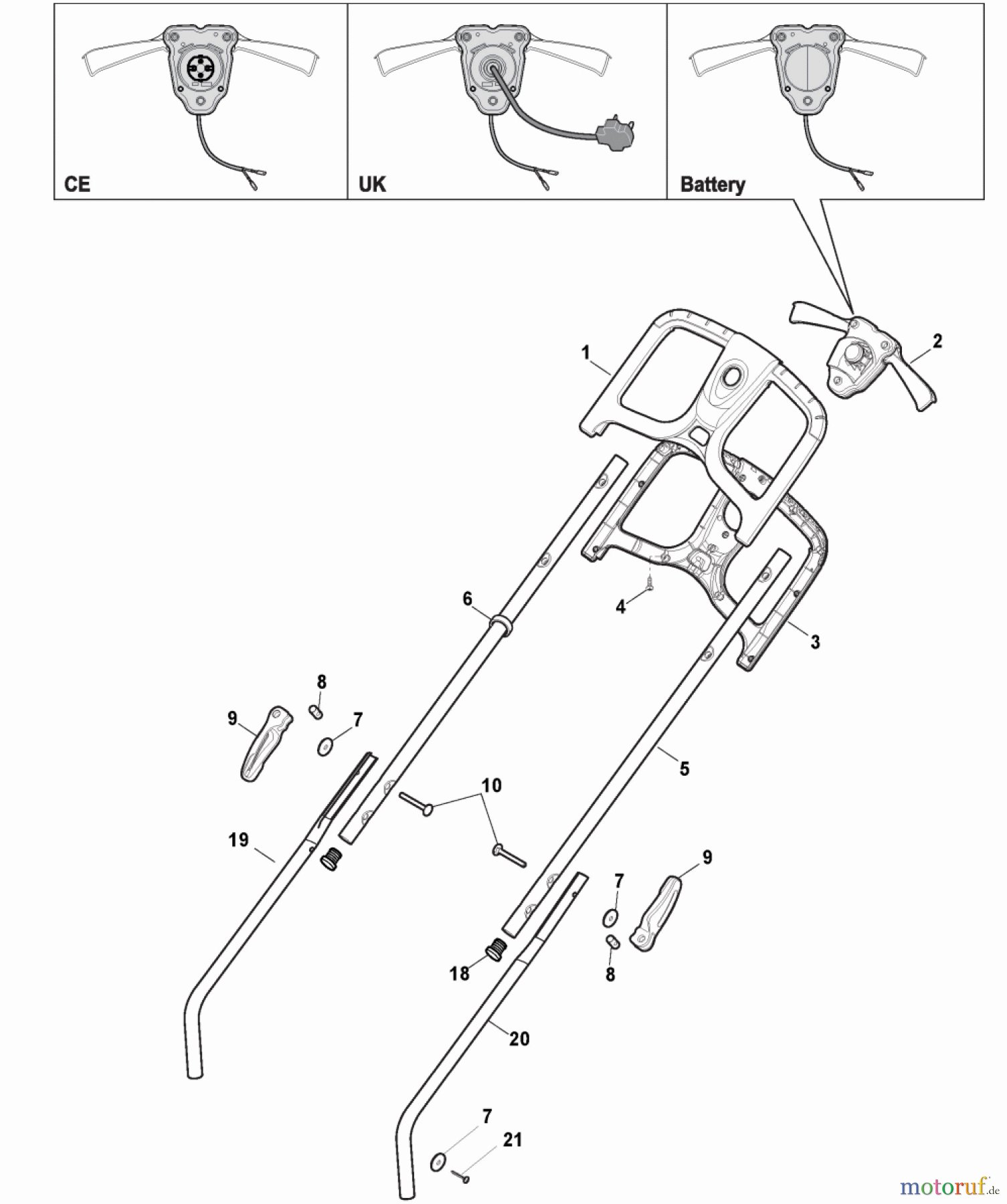  Global Garden Products GGP Rasenmäher Baujahr 2018 2018 EL 340 Li 48, SLM 3648 AE (2018)  294345068/ST1 Holm, Oberteil