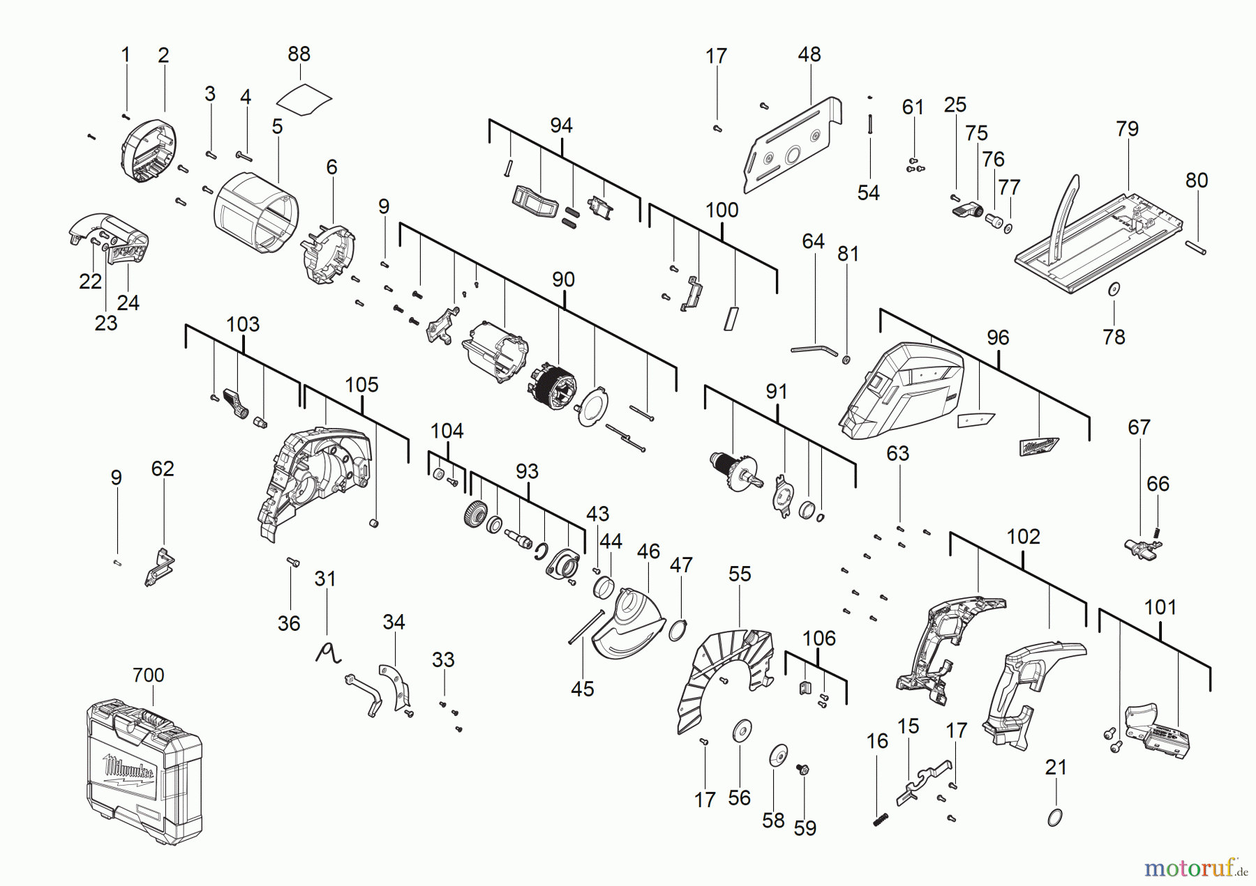  Milwaukee Akku-Geräte Sägen und Trennen KREISSÄGEN M18 FMCS66 Seite 1