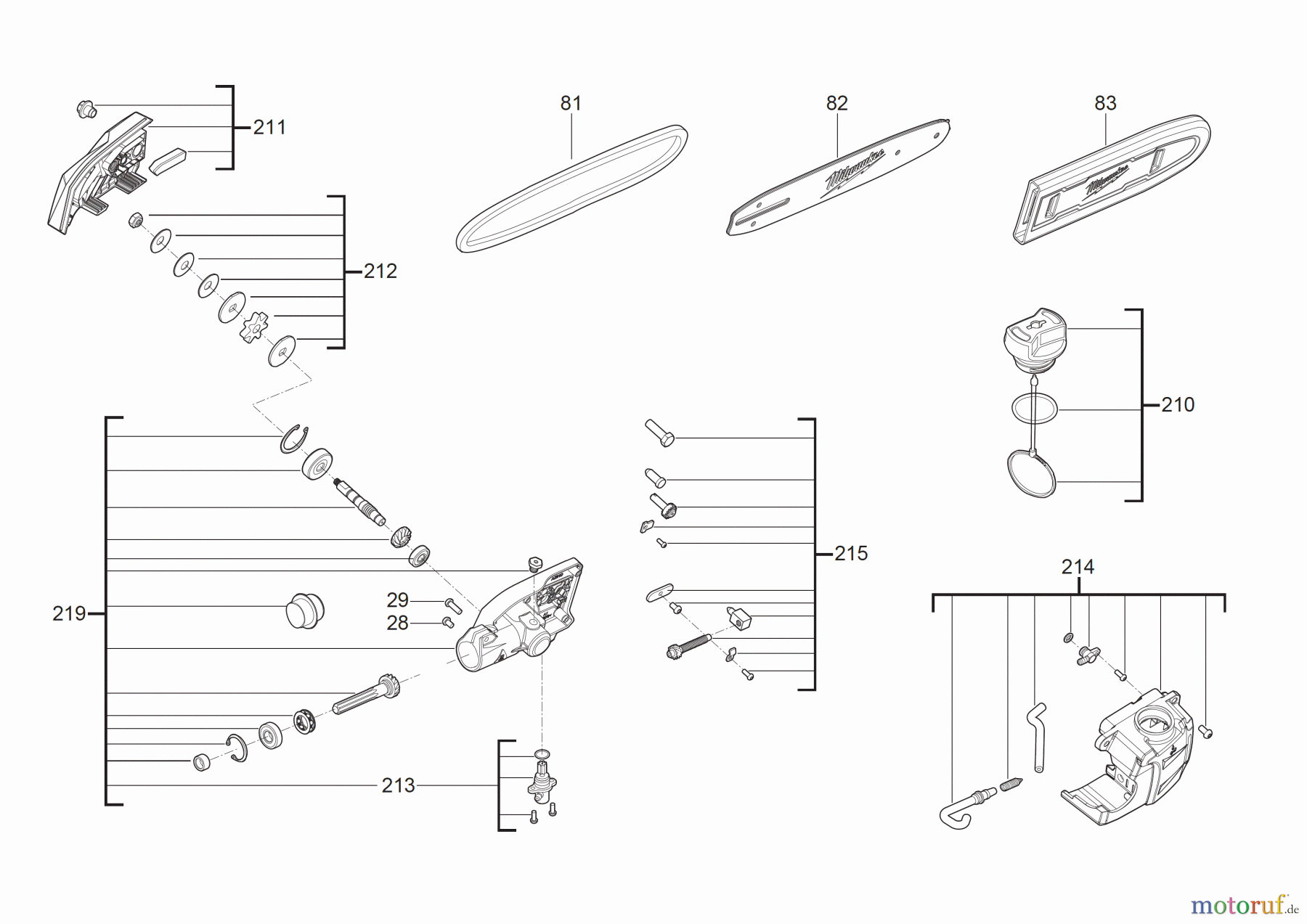  Milwaukee Akku-Geräte Outdoor M18 FTPS30 Akku-Teleskop-Astsaege Seite 2