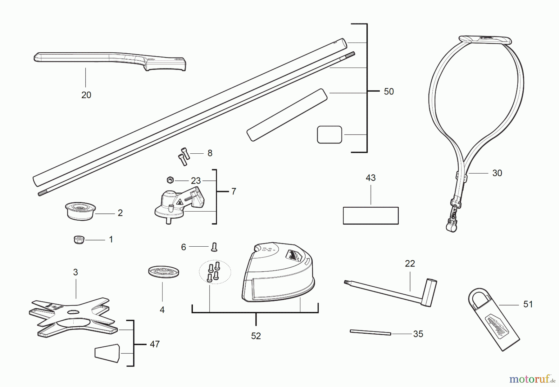  Milwaukee Akku-Geräte Outdoor M18 FOPH-BCA Sensen-Aufsatz Seite 1