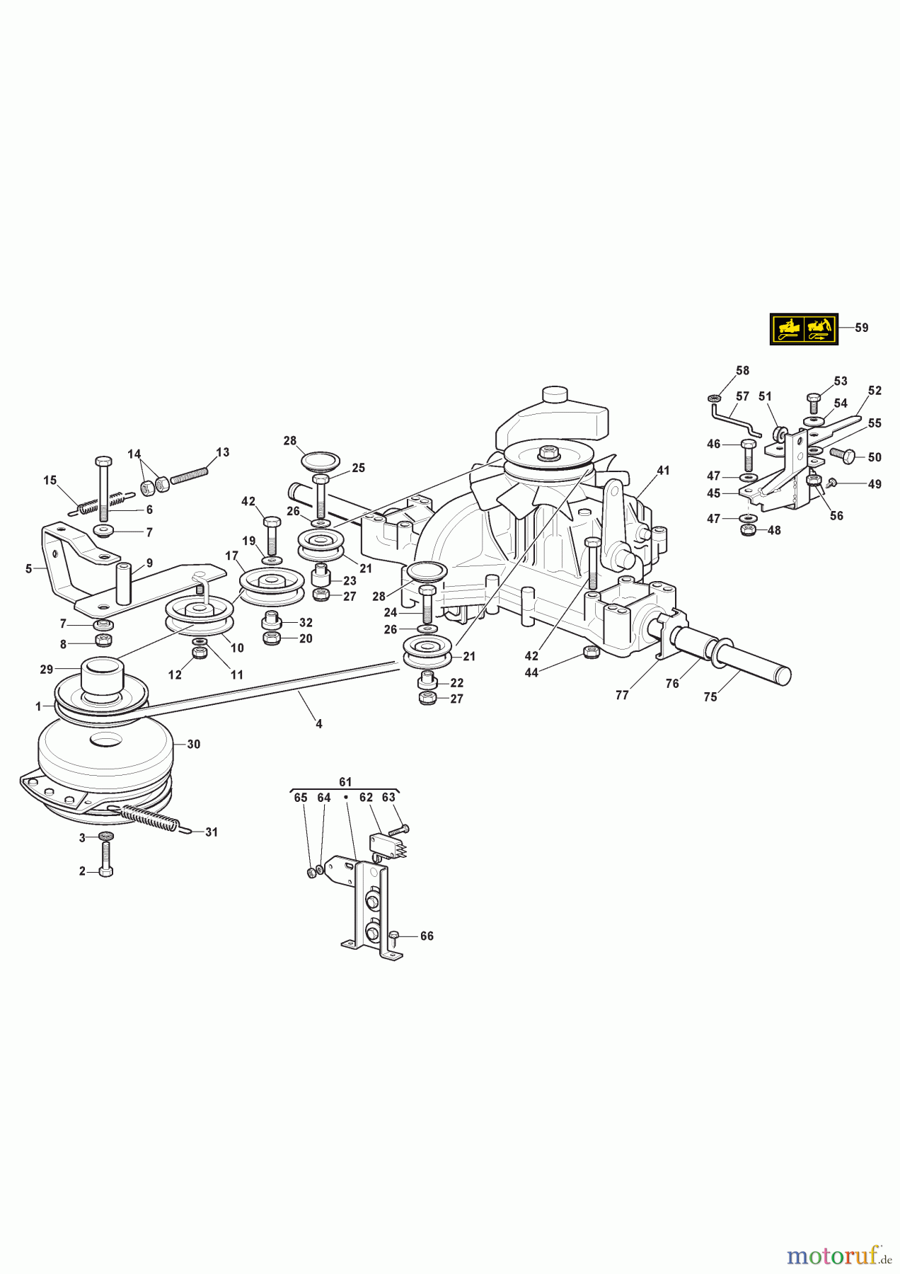  Stiga Aufsitzmäher Baujahr 2024 ESTATE 7122 W (2024) [2T1310481/ST3P] Getriebe TT mit elektromagnetischer Kupplung Warner