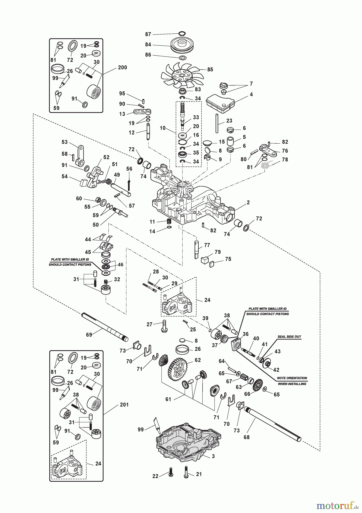  Stiga Aufsitzmäher Baujahr 2024 ESTATE 7122 W (2024) [2T1310481/ST3P] Kanzaki Getriebe K46F (S/N 0110385-9999999)