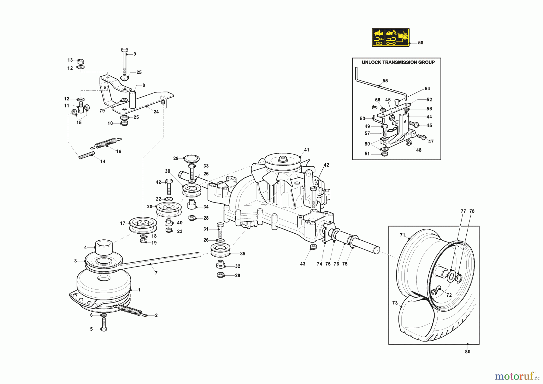  Stiga Aufsitzmäher Baujahr 2024 ESTATE 9102 WX (2024) [2T1430381/ST2P] Getriebegruppe mit elektromagnetischer Kupplung