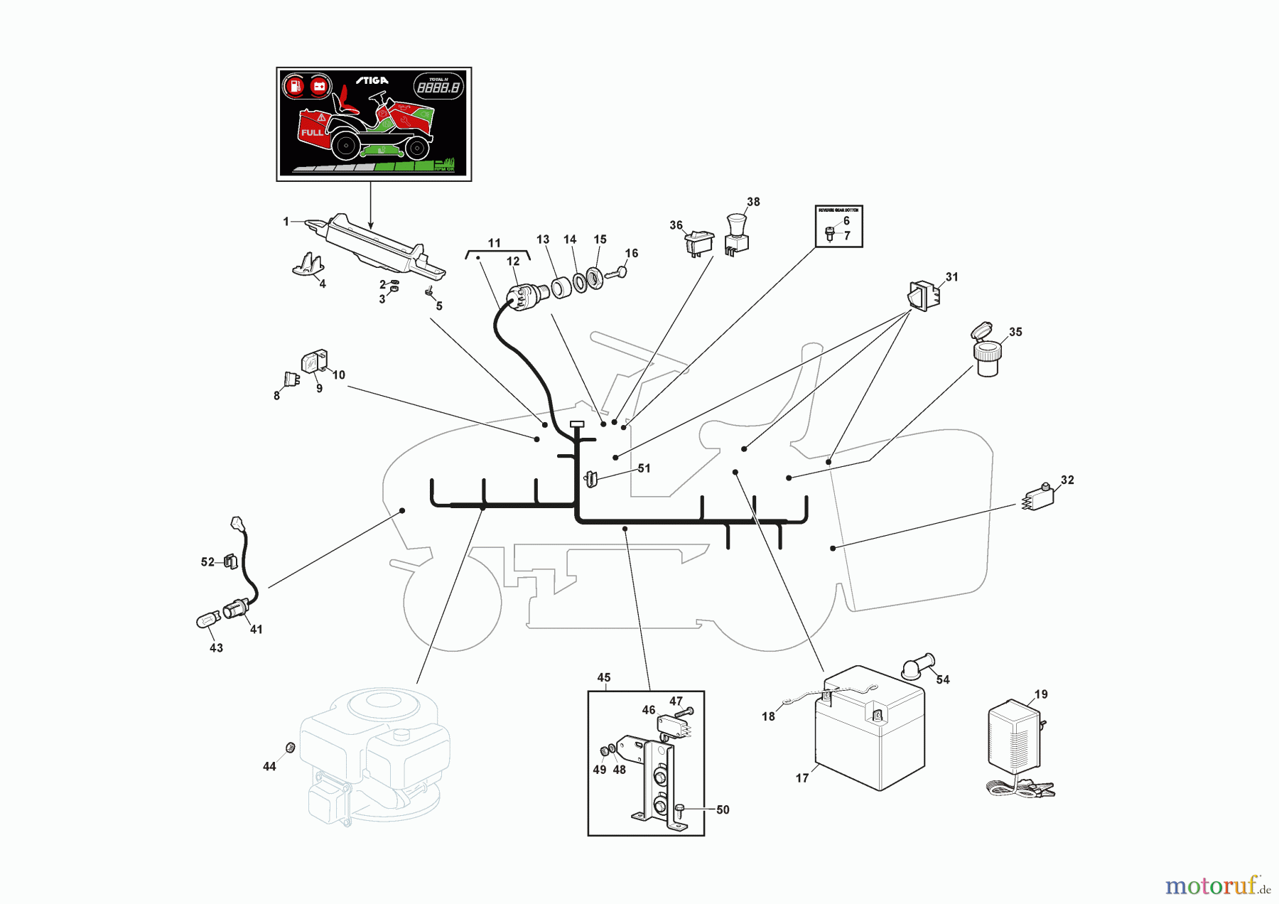  Stiga Aufsitzmäher Baujahr 2024 ESTATE 9102 WX (2024) [2T1430381/ST2P] Eletrischeteile