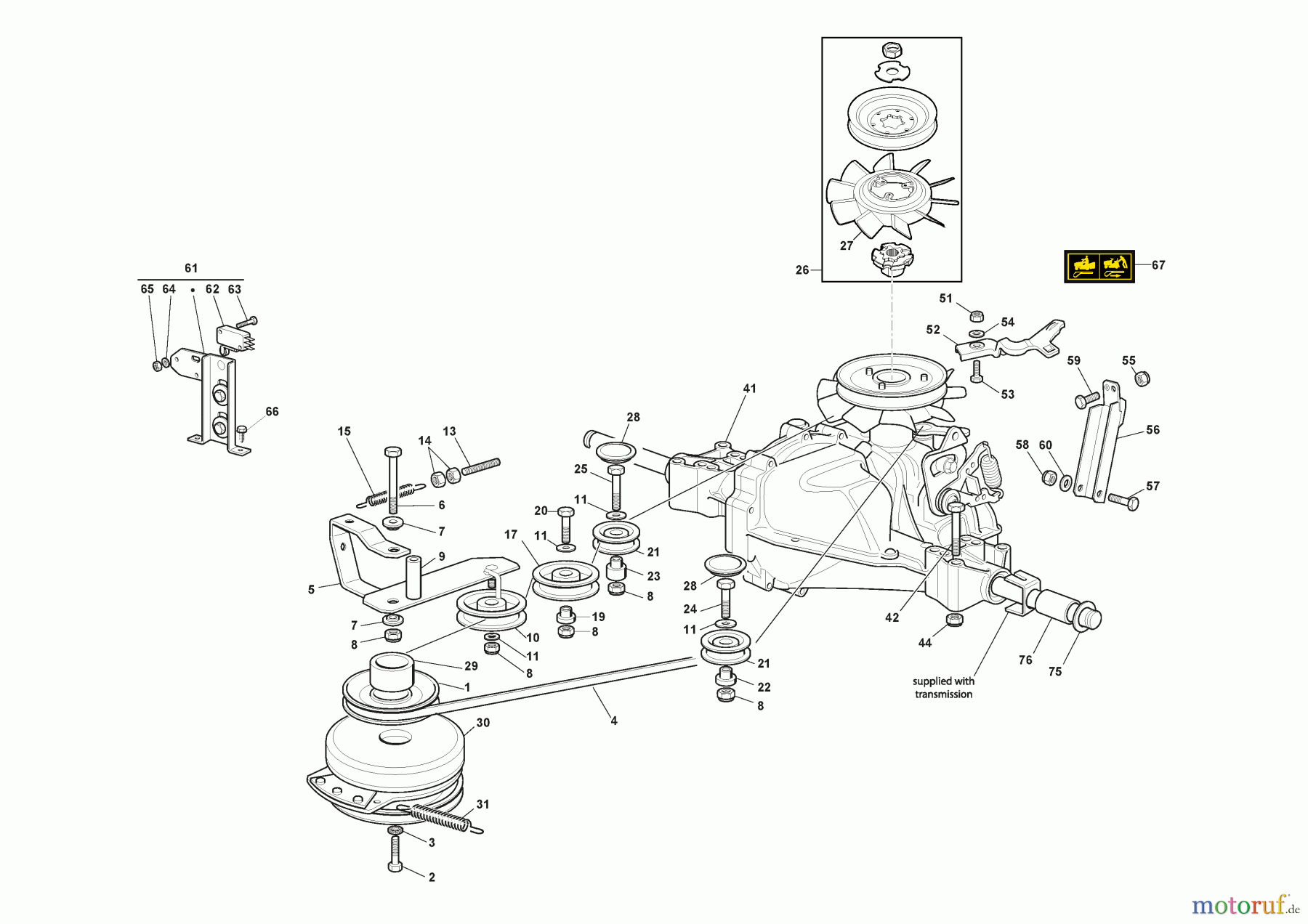  Stiga Aufsitzmäher Baujahr 2024 ESTATE 792 (2024) [2T0780481/ST1P] Getriebe HYG mit elektromagnetischer Kupplung Ogura