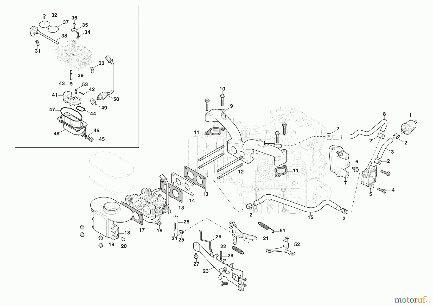  Stiga Aufsitzmäher Baujahr 2024 ESTATE 792 W (2024) [2T0785481/ST1P] Vergaser, Kraftstoffpumpe