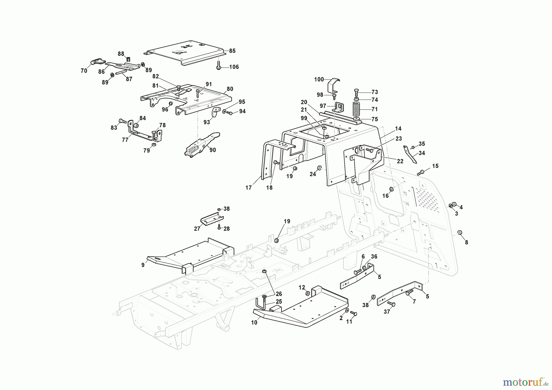  Stiga Aufsitzmäher Baujahr 2024 ESTATE 7102 W (2024) [2T0970481/ST1P] Rahmensatz