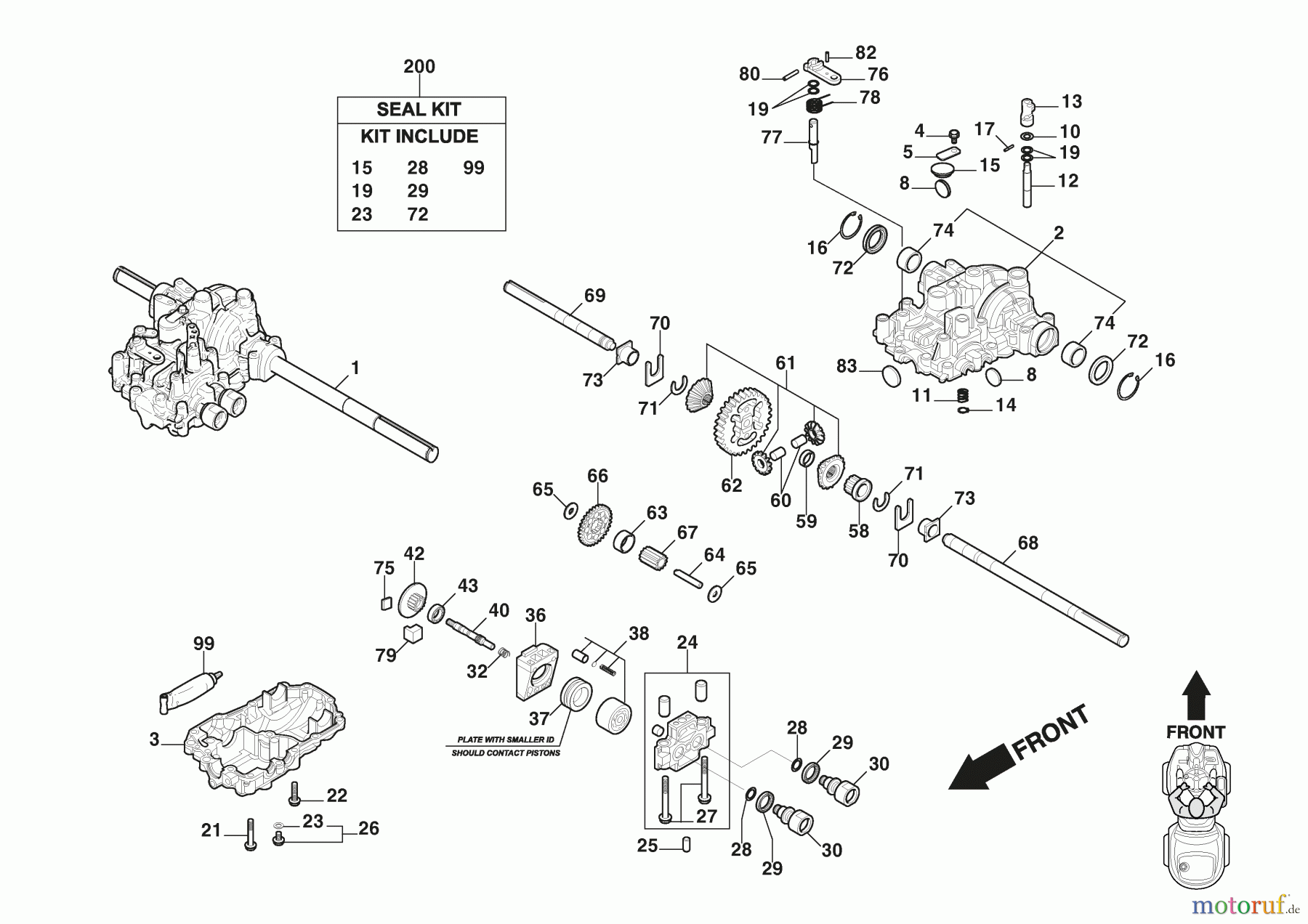  Stiga Frontmäher Baujahr 2024 Park Pro 900 WX (2024) 2F6430831/ST2P Getriebe - KTM10G