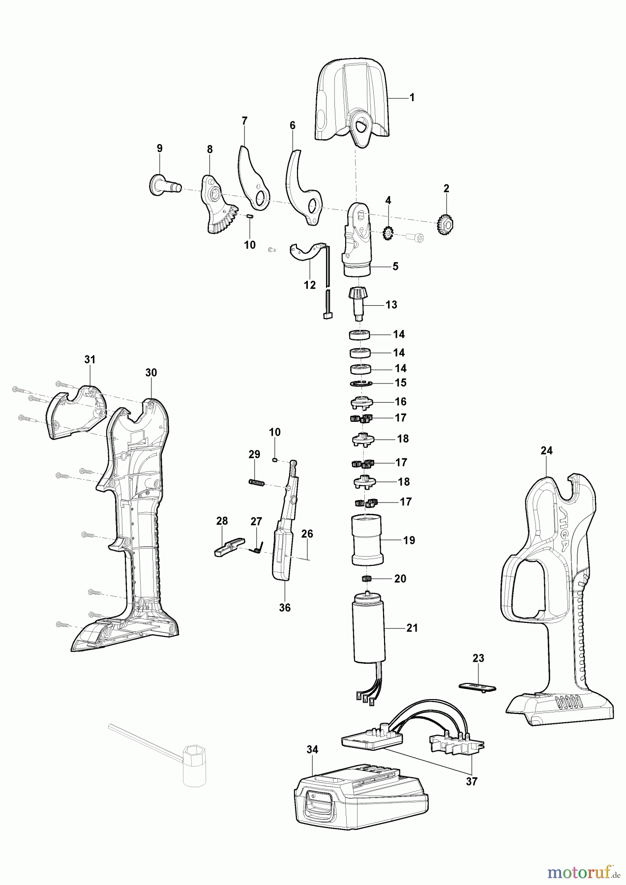  Stiga Heckenscheren Baujahr 2024 SC 100e kit (2024) 257022001/ST1 Schere