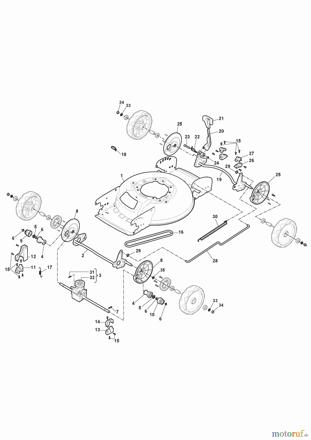  Stiga Rasenmäher Baujahr 2024 Akkurasenmäher Multiclip 547e S Kit (2024) 298472058/ST1 Gehäuse Und Schnittverstellung 