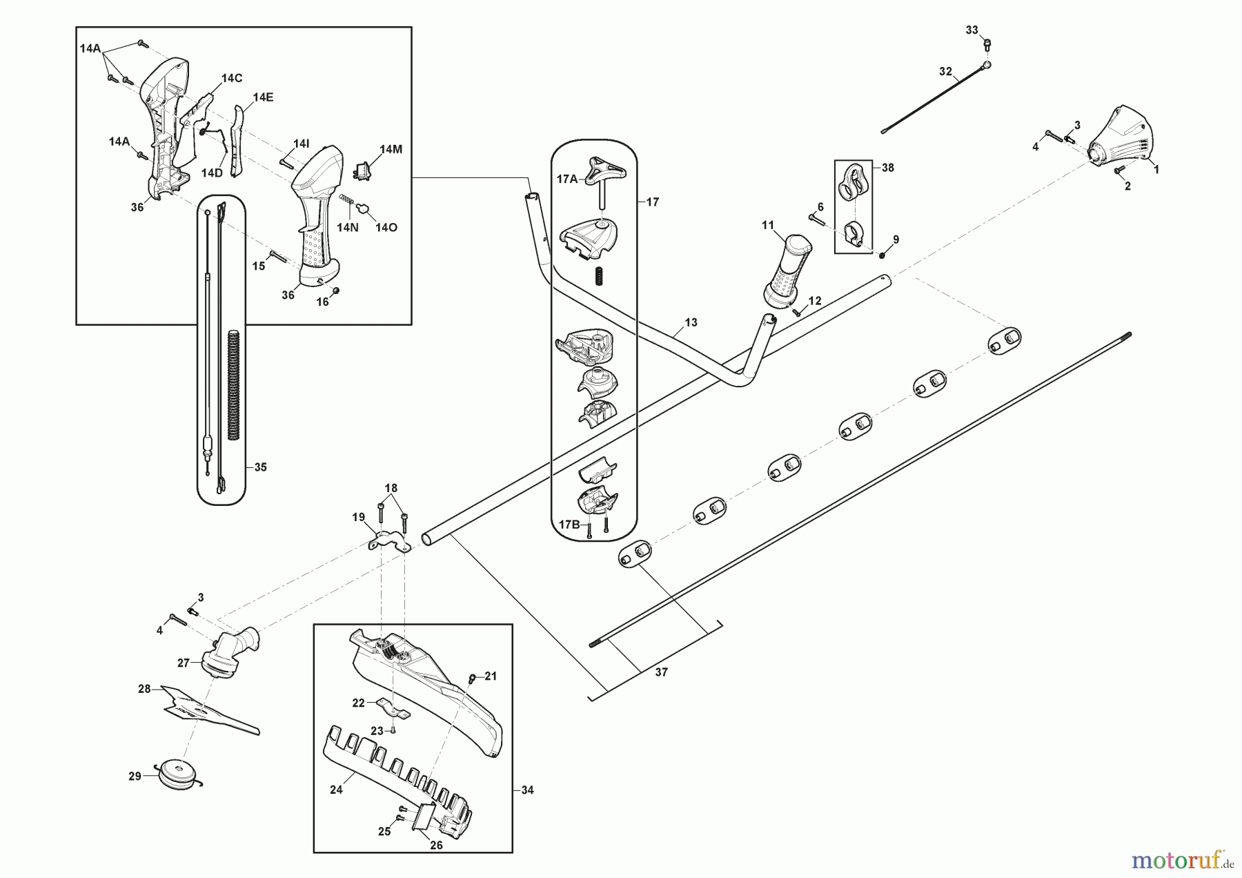  Stiga Motorsensen, Trimmer Baujahr 2024 BC 425 HD (2024) 281221003/21 mit Honda GX25 Griff