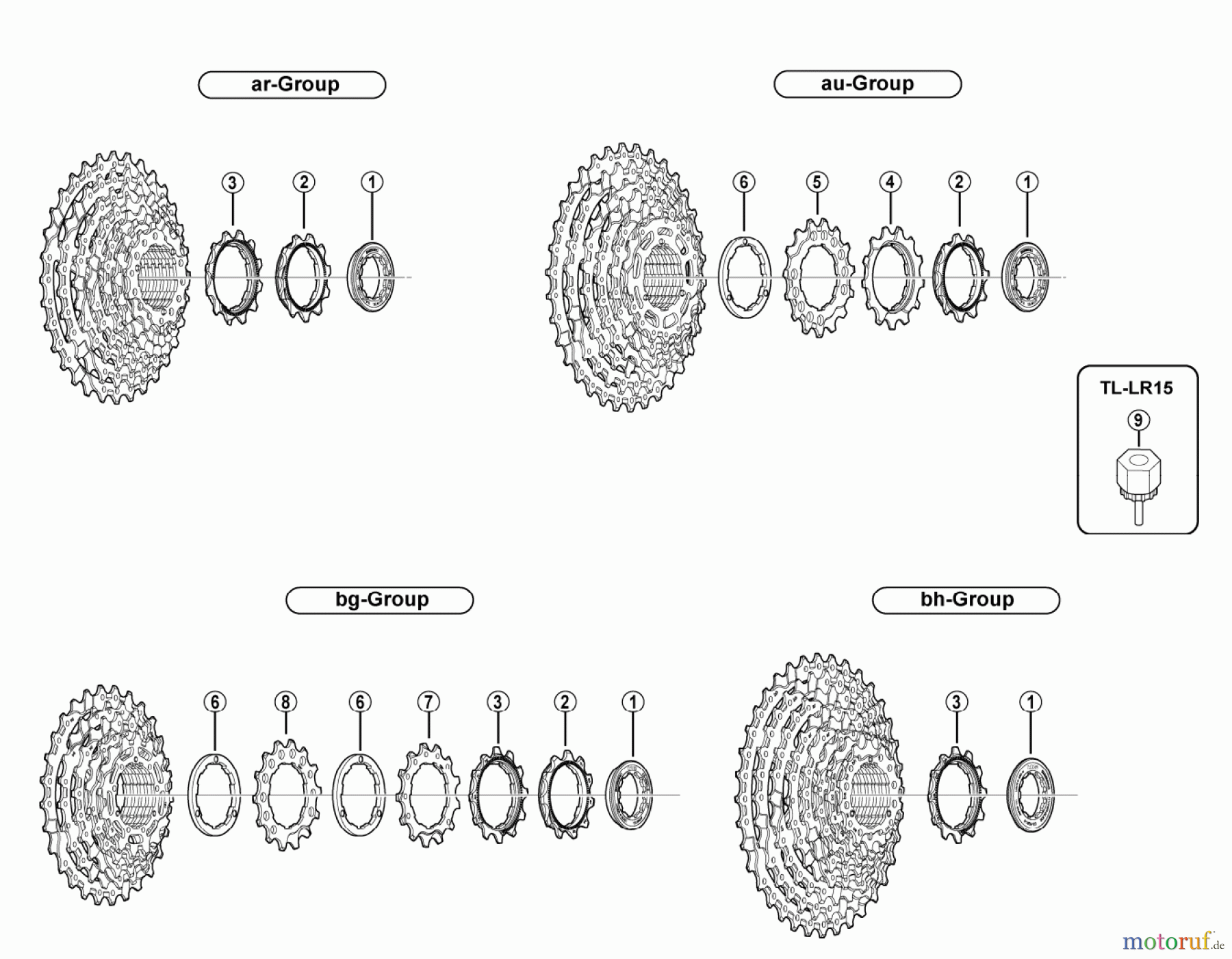  Shimano CS Cassette / Zahnkranz CS-HG61 Cassette Sprocket (9-Speed)