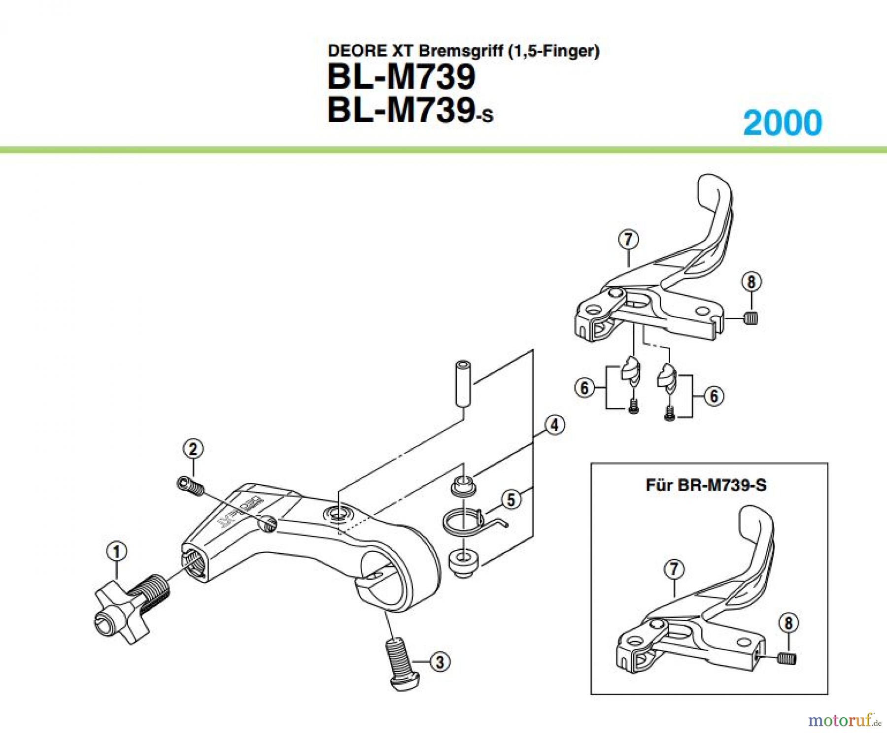  Shimano BL Brake Lever - Bremshebel BL-M739-00