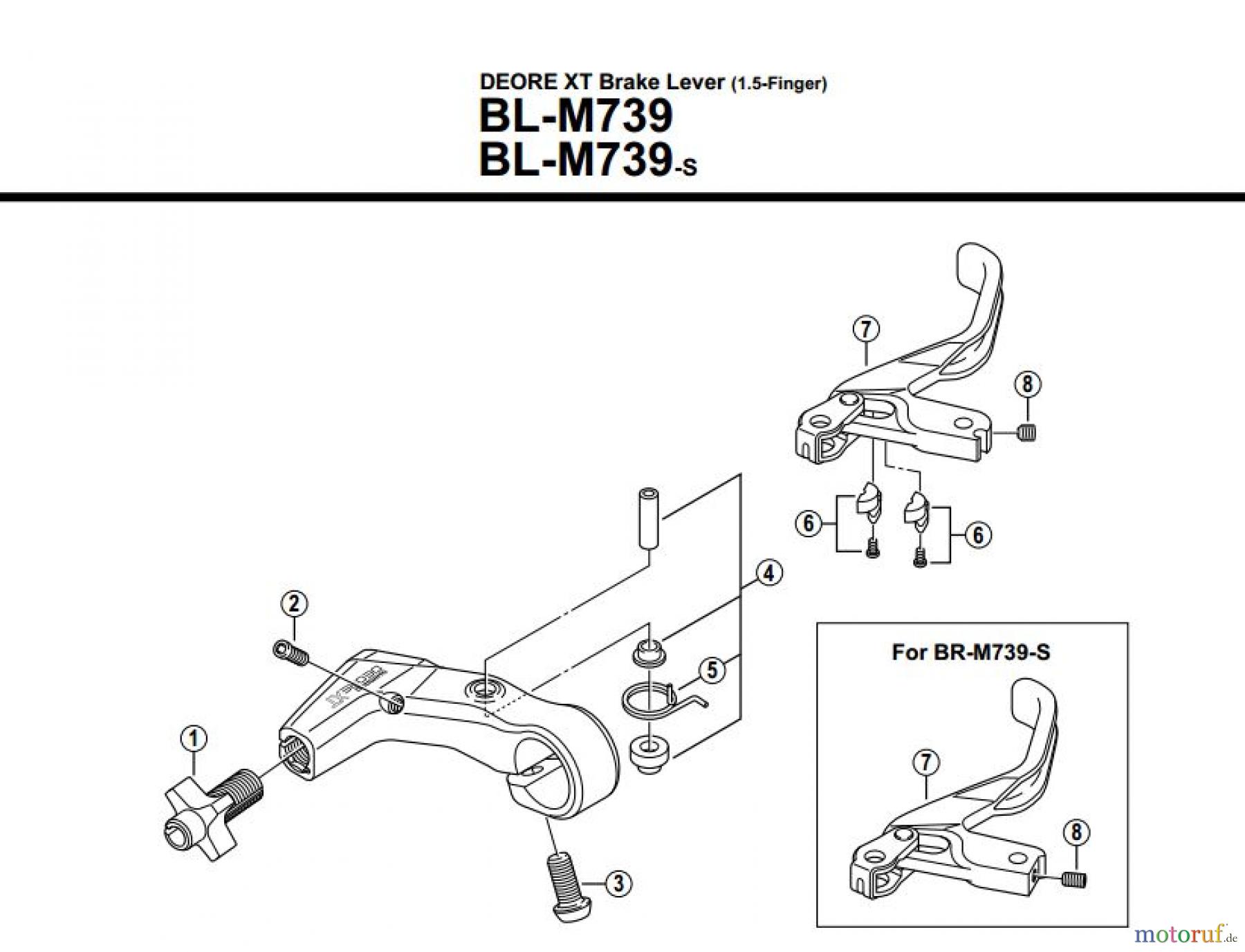  Shimano BL Brake Lever - Bremshebel BL-M739-S