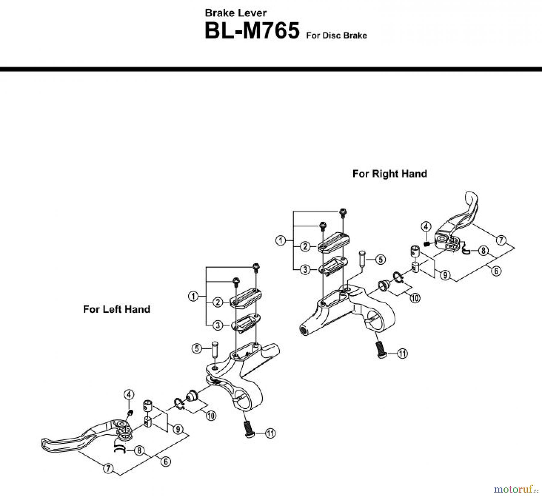  Shimano BL Brake Lever - Bremshebel BL-M765