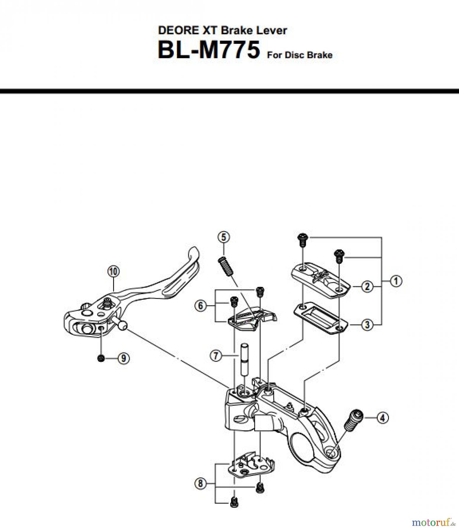  Shimano BL Brake Lever - Bremshebel BL-M775-2689