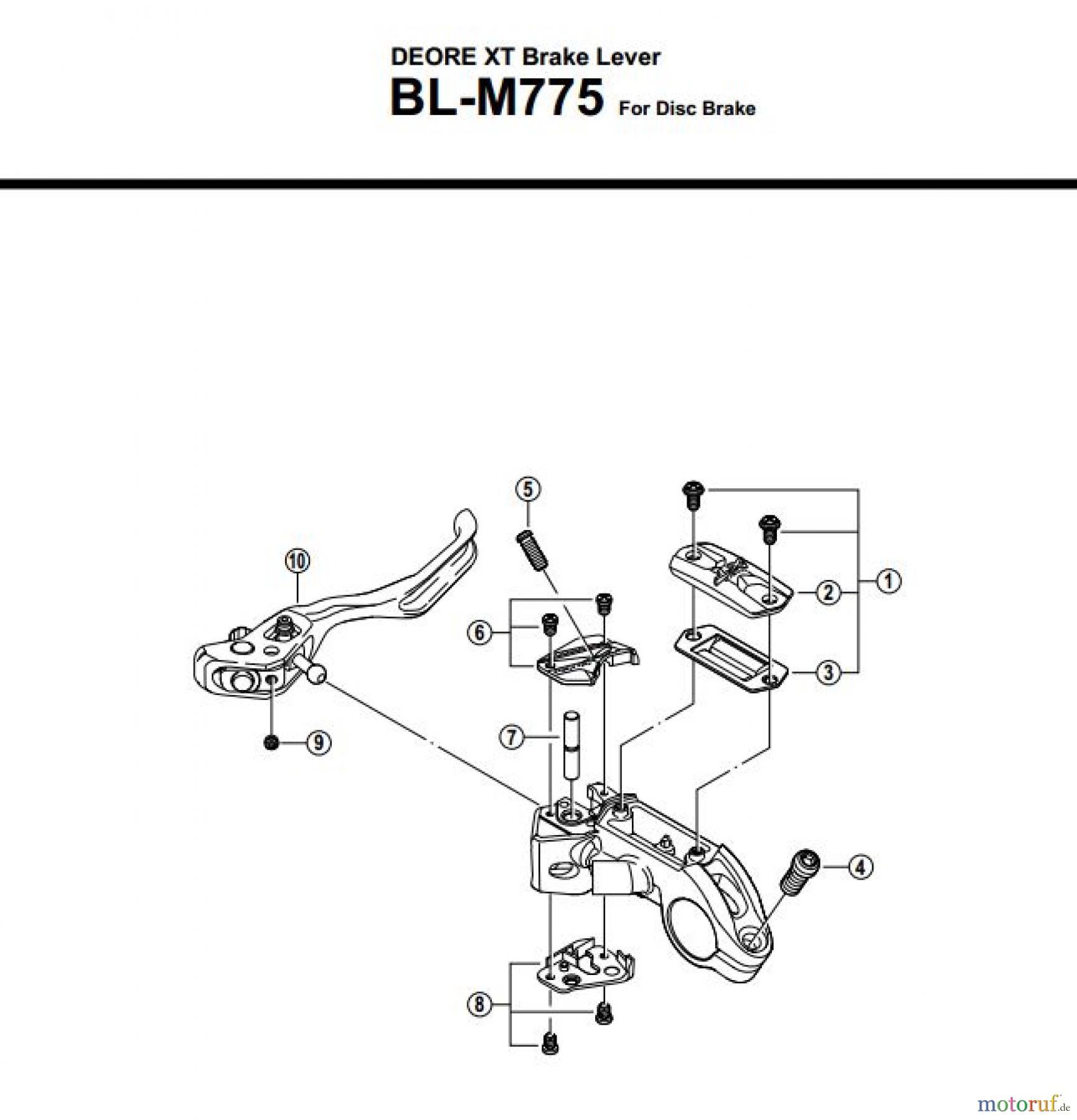  Shimano BL Brake Lever - Bremshebel BL-M775-XT