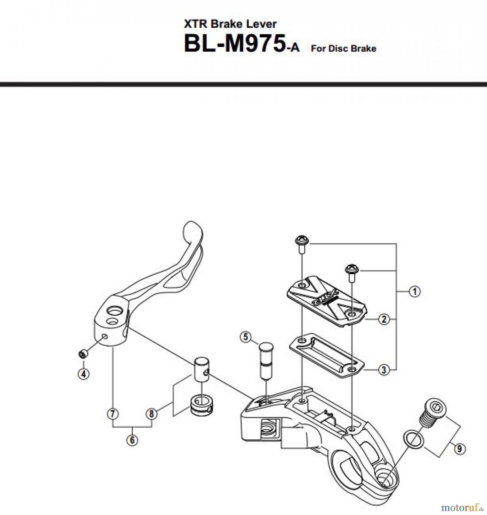  Shimano BL Brake Lever - Bremshebel BL-M975-A-2772