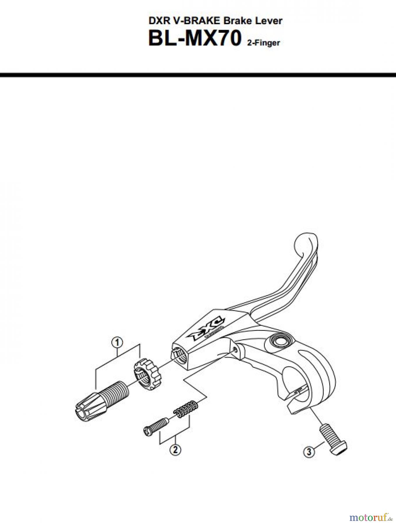  Shimano BL Brake Lever - Bremshebel BL-MX70-2660