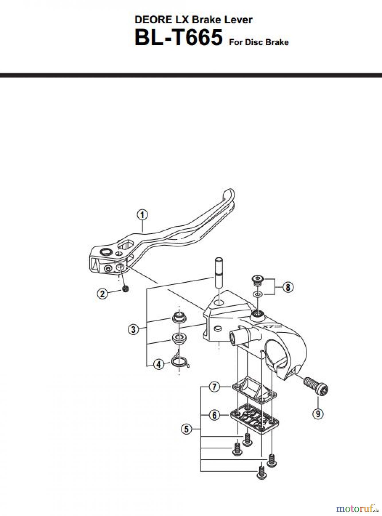  Shimano BL Brake Lever - Bremshebel BL-T665-2963