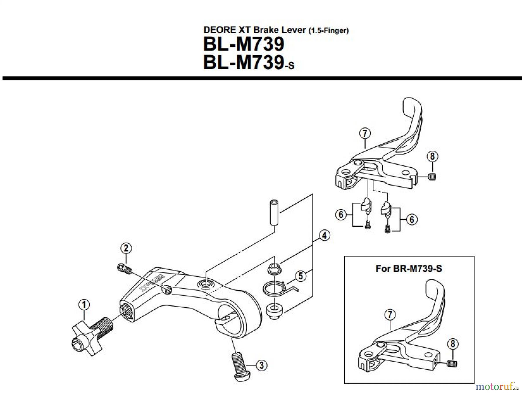  Shimano BL Brake Lever - Bremshebel BLM739-S