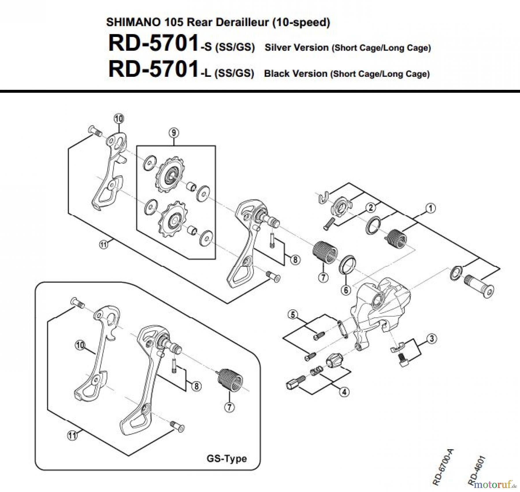  Shimano RD Rear Derailleur - Schaltwerk RD-5701_3297A