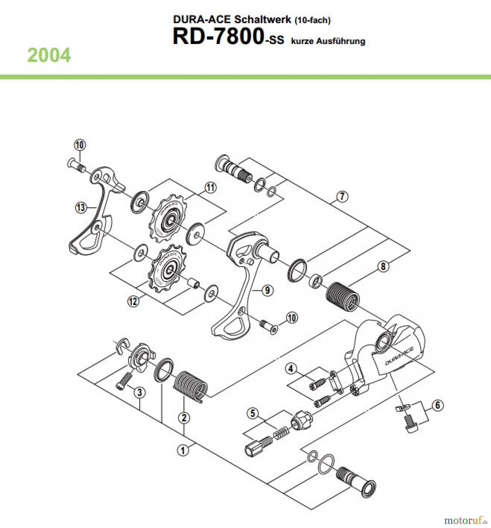  Shimano RD Rear Derailleur - Schaltwerk RD-7800-04