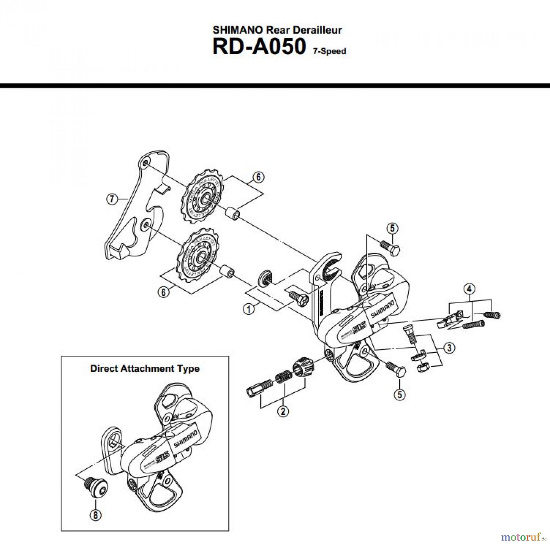  Shimano RD Rear Derailleur - Schaltwerk RD-A050