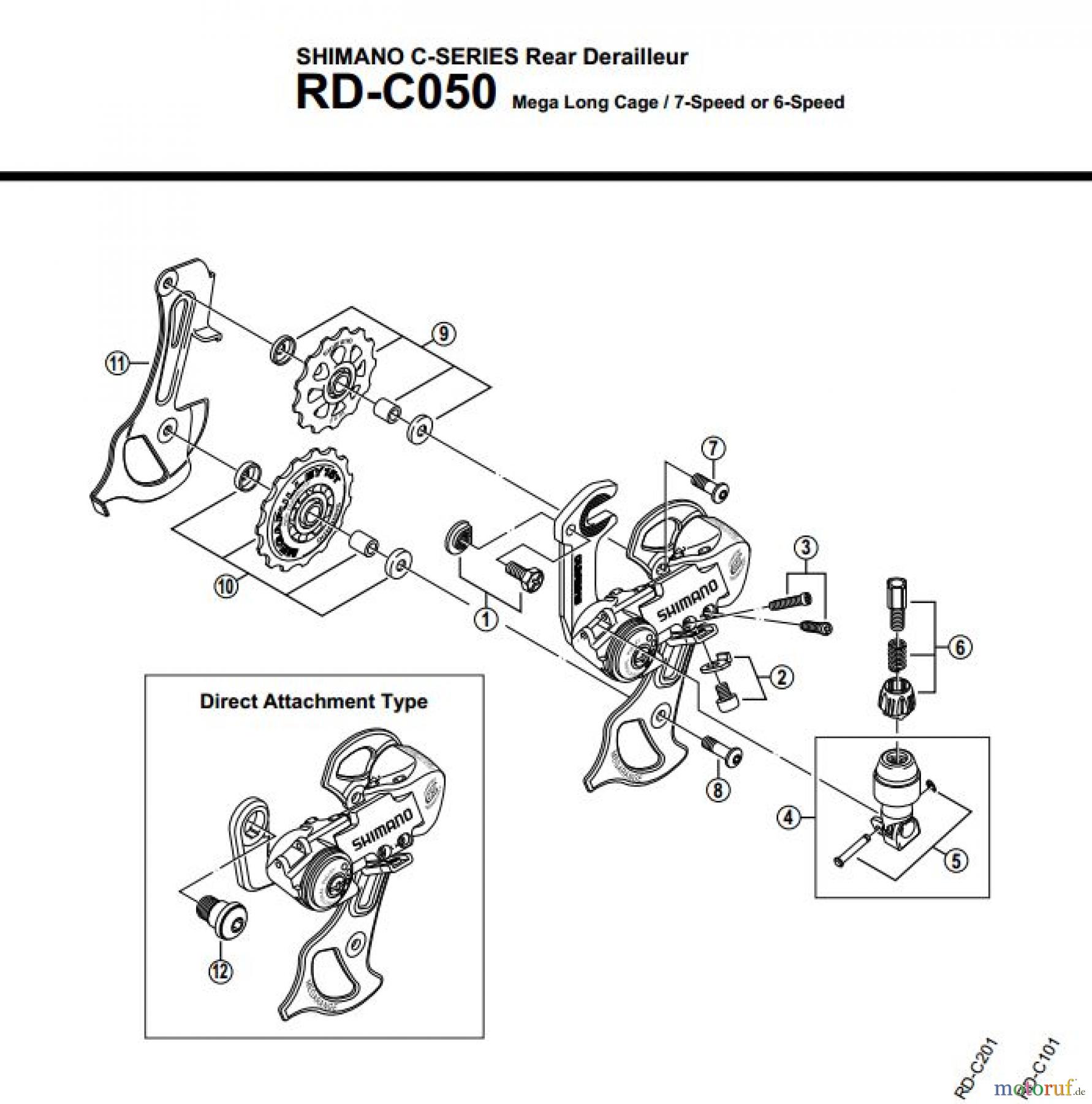  Shimano RD Rear Derailleur - Schaltwerk RD-C050