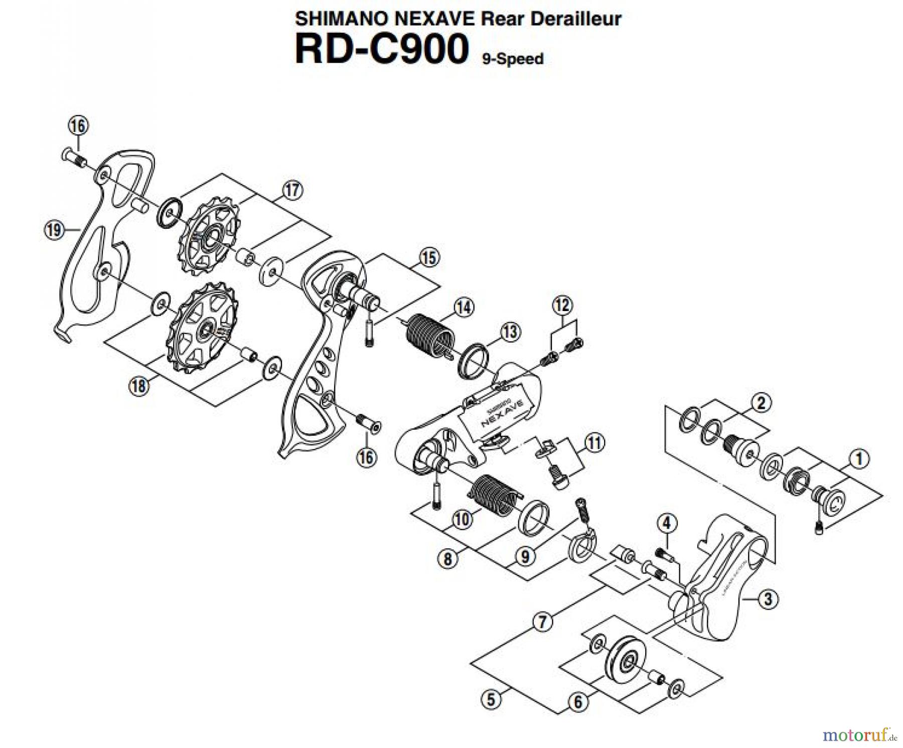  Shimano RD Rear Derailleur - Schaltwerk RD-C900