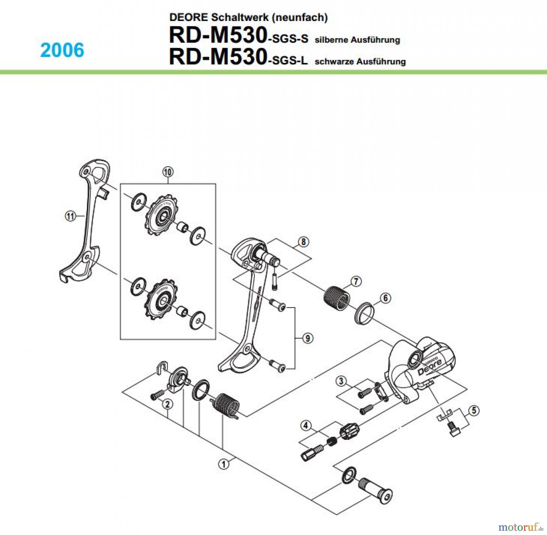  Shimano RD Rear Derailleur - Schaltwerk RD-M530-05