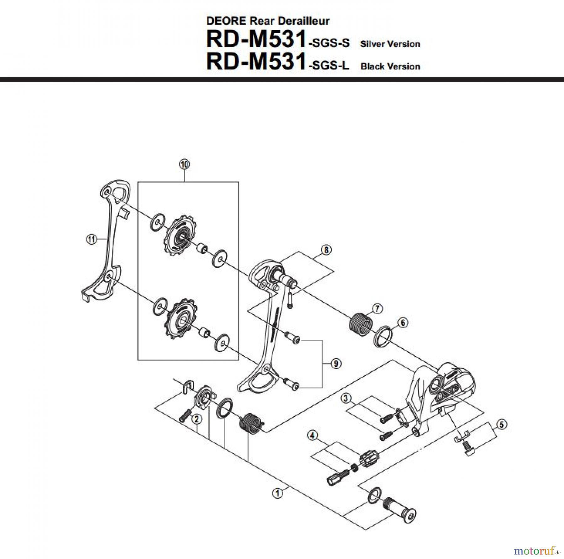  Shimano RD Rear Derailleur - Schaltwerk RD-M531-2683