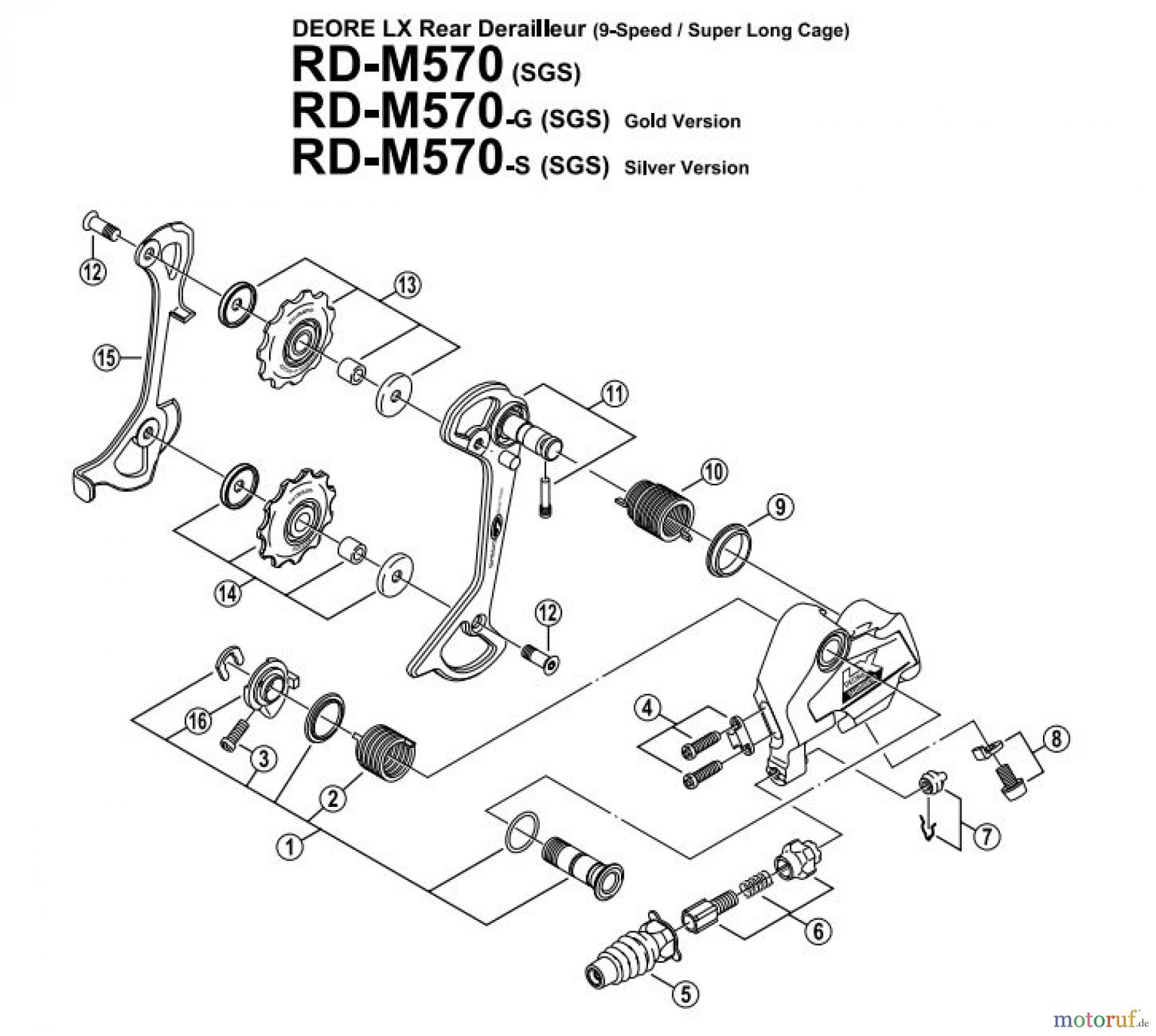  Shimano RD Rear Derailleur - Schaltwerk RD-M570