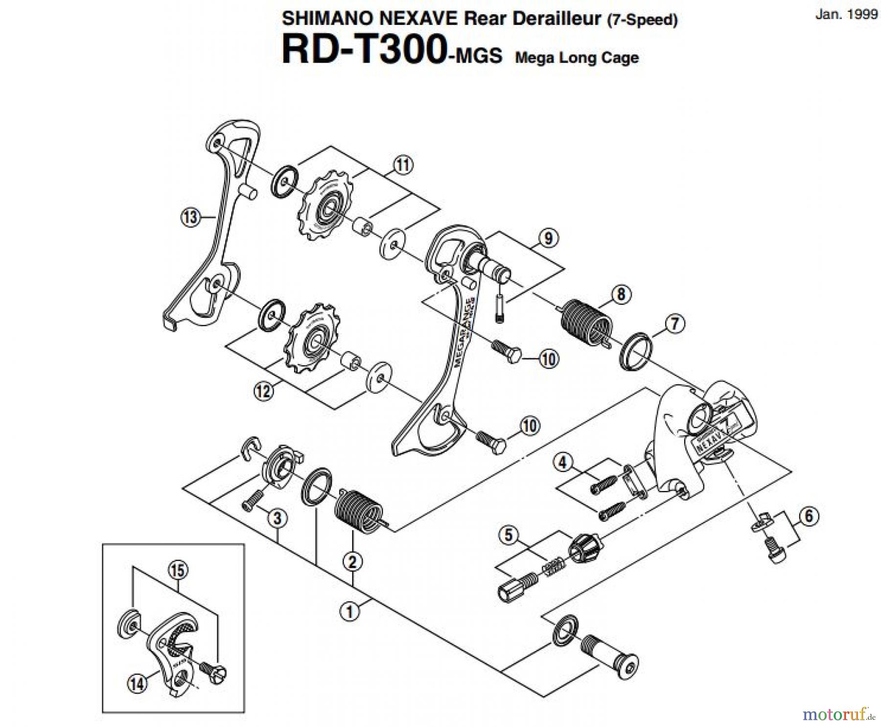  Shimano RD Rear Derailleur - Schaltwerk RD-T300