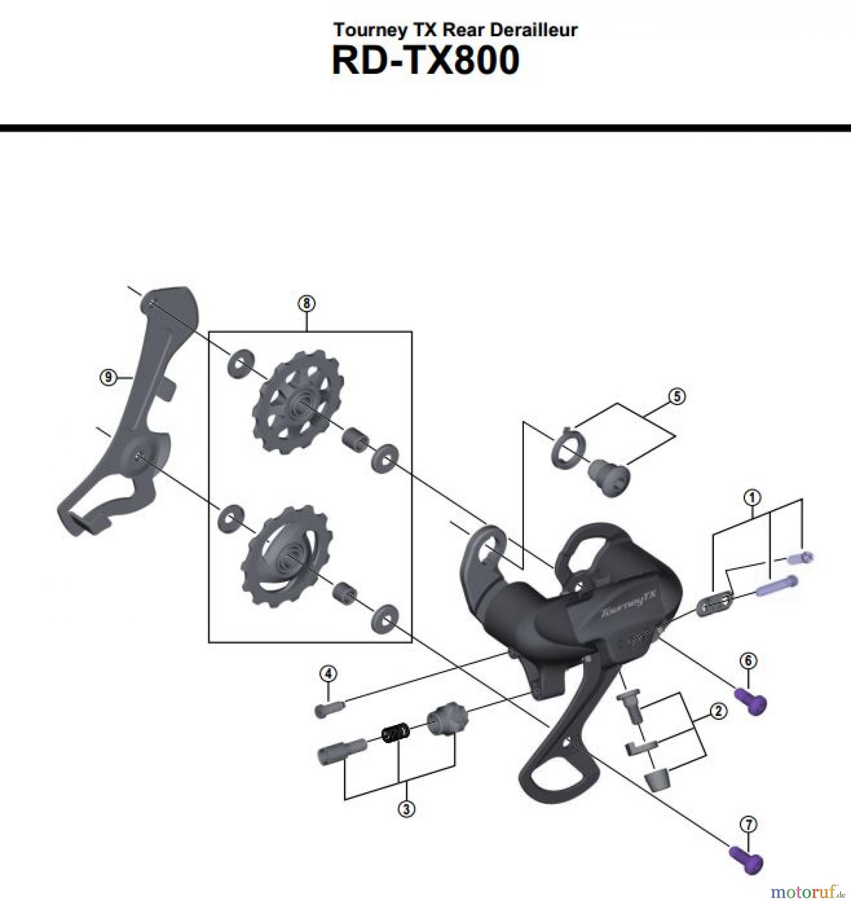  Shimano RD Rear Derailleur - Schaltwerk RD-TX800-3745