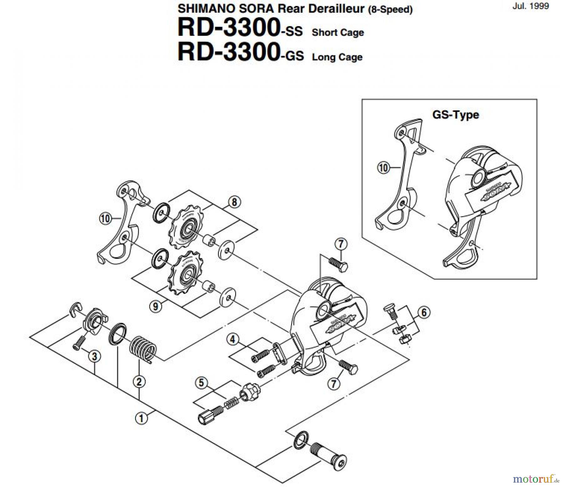  Shimano RD Rear Derailleur - Schaltwerk RD_3300