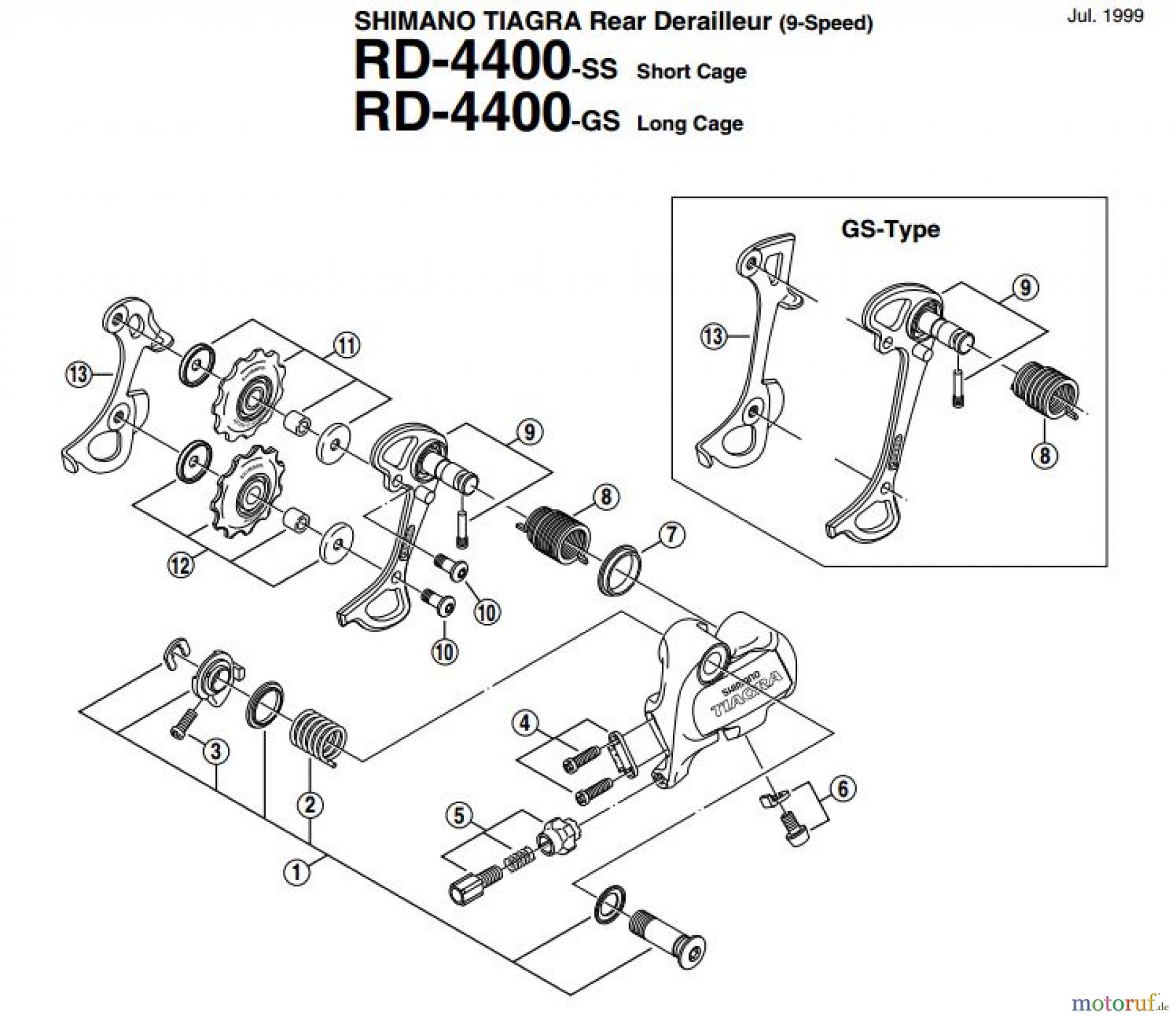  Shimano RD Rear Derailleur - Schaltwerk RD_4400