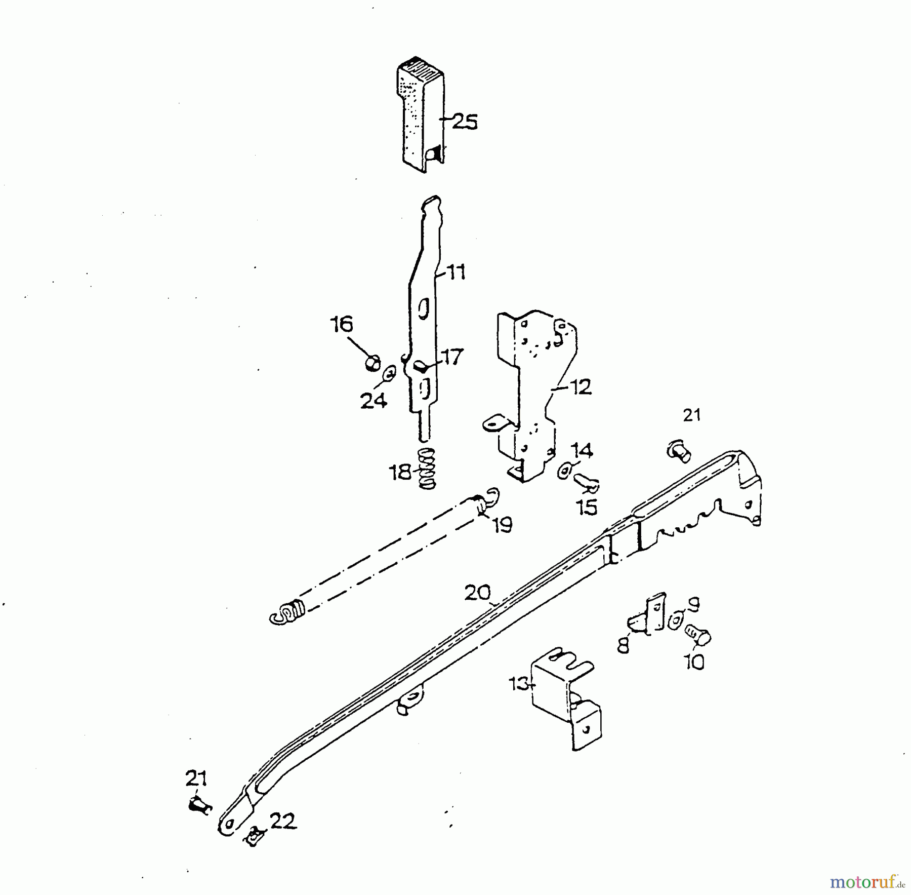  Wolf-Garten Motormäher mit Antrieb 6.42 BA 4722580 Serie C  (1996) Schnitthöhenverstellung