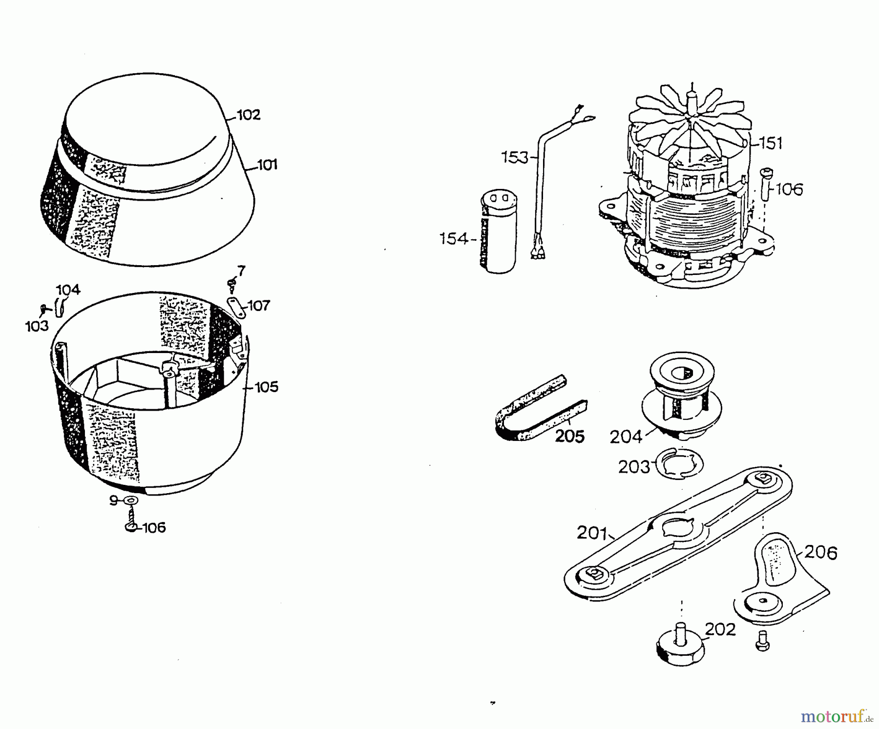  Wolf-Garten Elektromäher mit Antrieb 6.42 EA 4925080 Serie D  (1996) Elektromotor, Messer