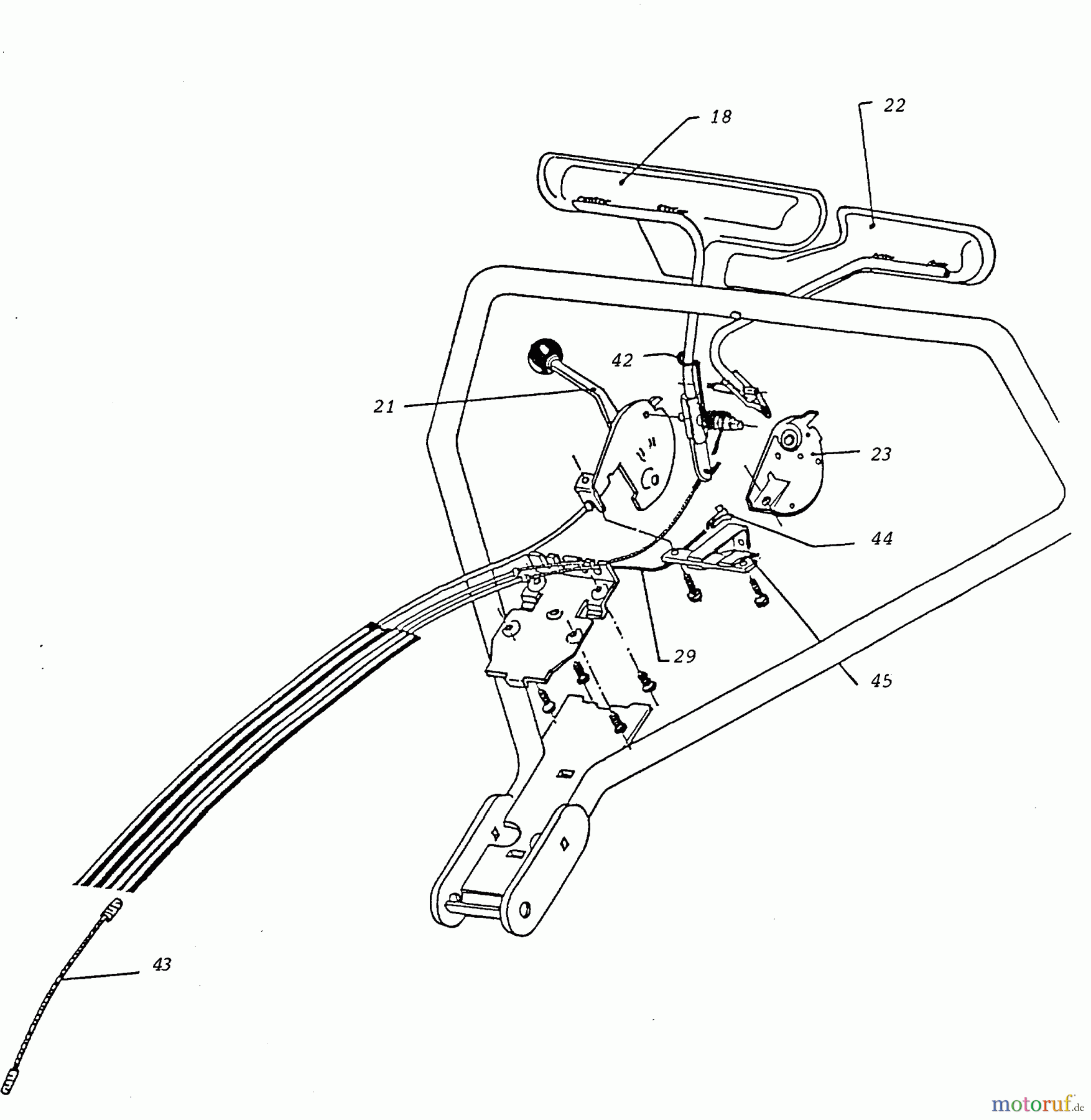  Wolf-Garten Motormäher mit Antrieb 6.51 BA 6950580 Serie A  (1996) Bowdenzug, Elektroteile