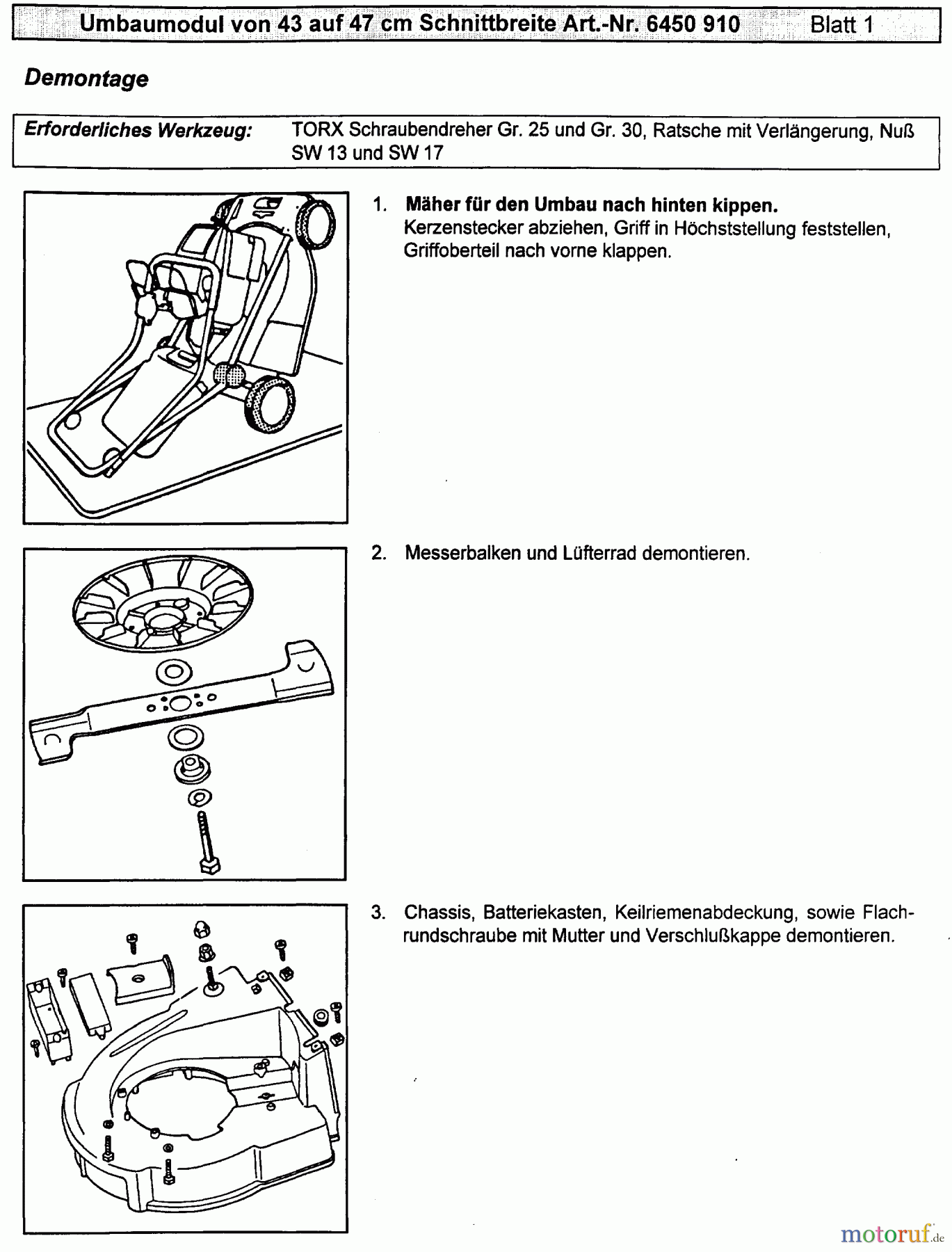  Wolf-Garten Motormäher mit Antrieb Concept 47 BA 6450000 Serie A  (1999) C-CH47A (1999/6450910)