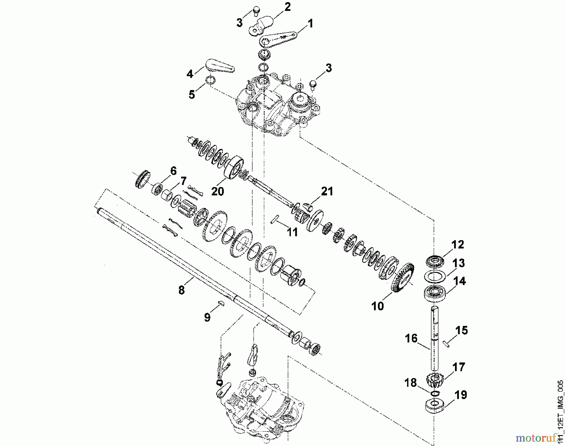  Viking Rasenmäher Benzinrasenmäher MB 555, MB 555 E, MB 555 M D - Getriebe