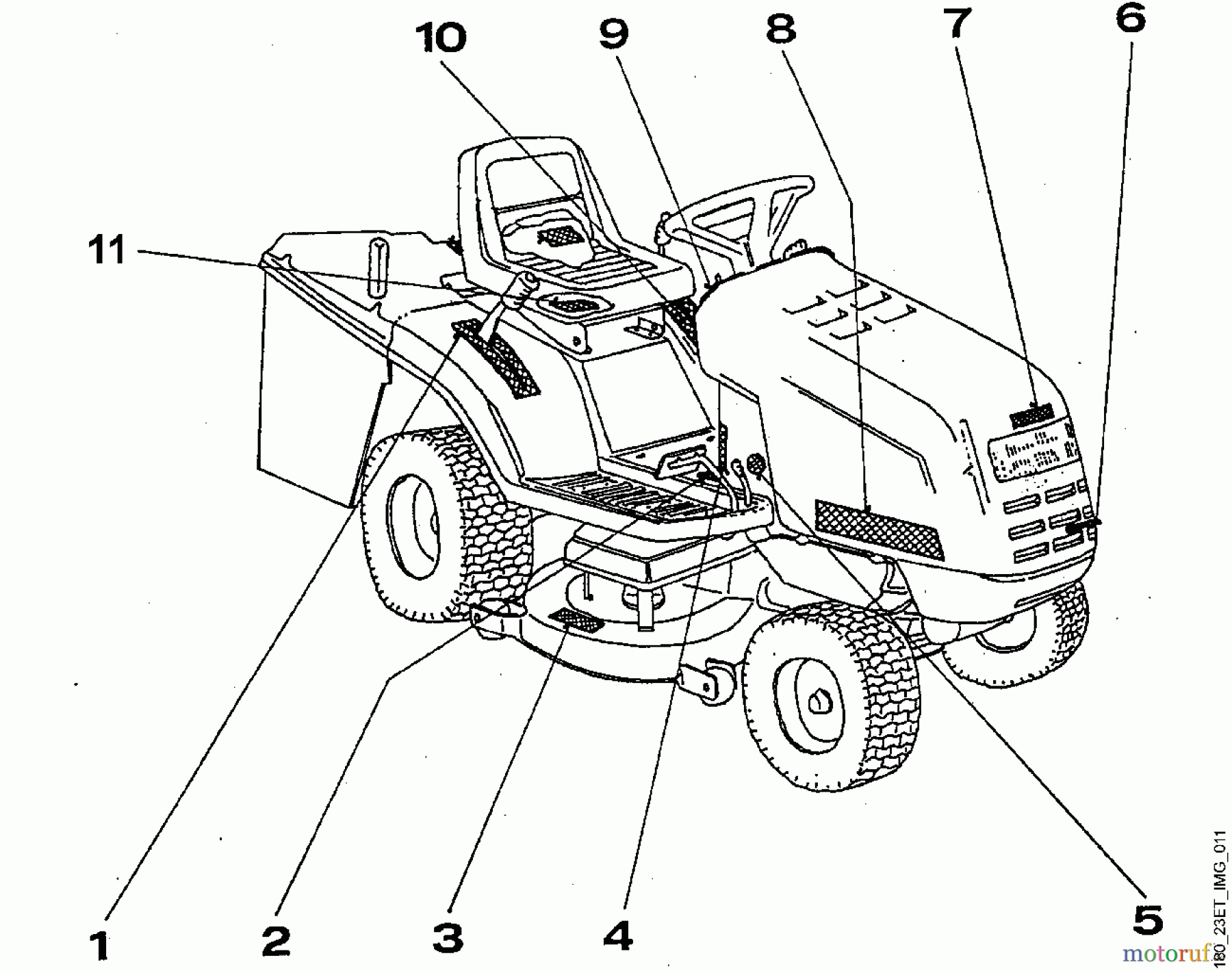  Viking Aufsitzmäher Aufsitzmäher MT 640 Modell 1996 J - Aufkleber