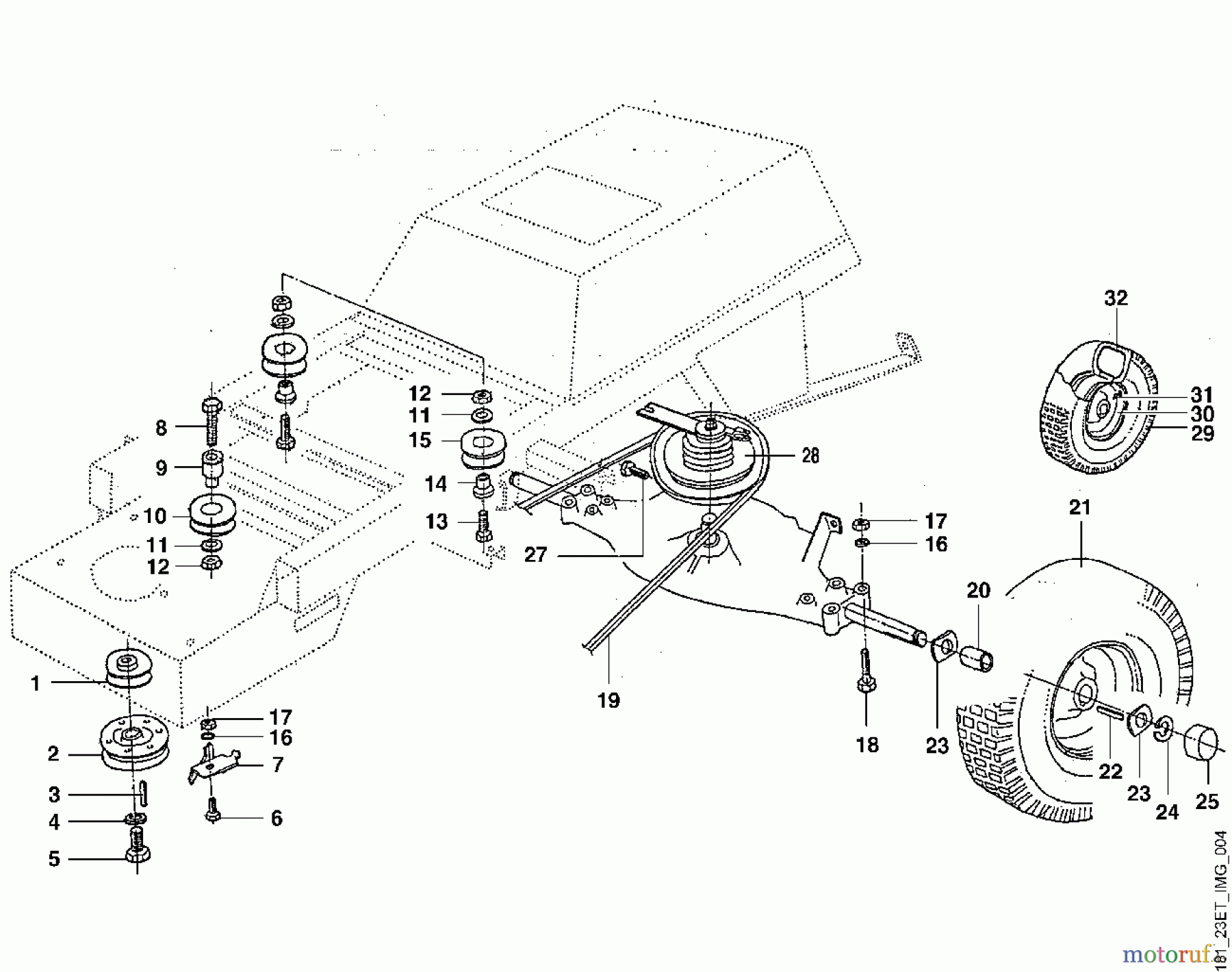  Viking Aufsitzmäher Aufsitzmäher MT 640 Modell 1997 D - Riemenantrieb, Hinterräder