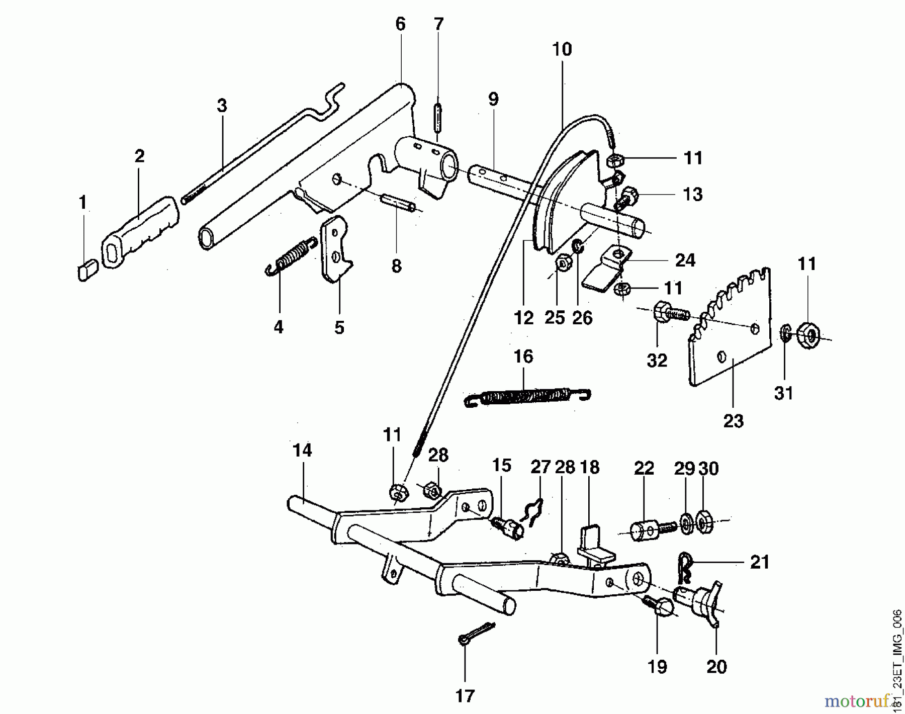  Viking Aufsitzmäher Aufsitzmäher MT 640 Modell 1997 F - Mähwerkaushebung