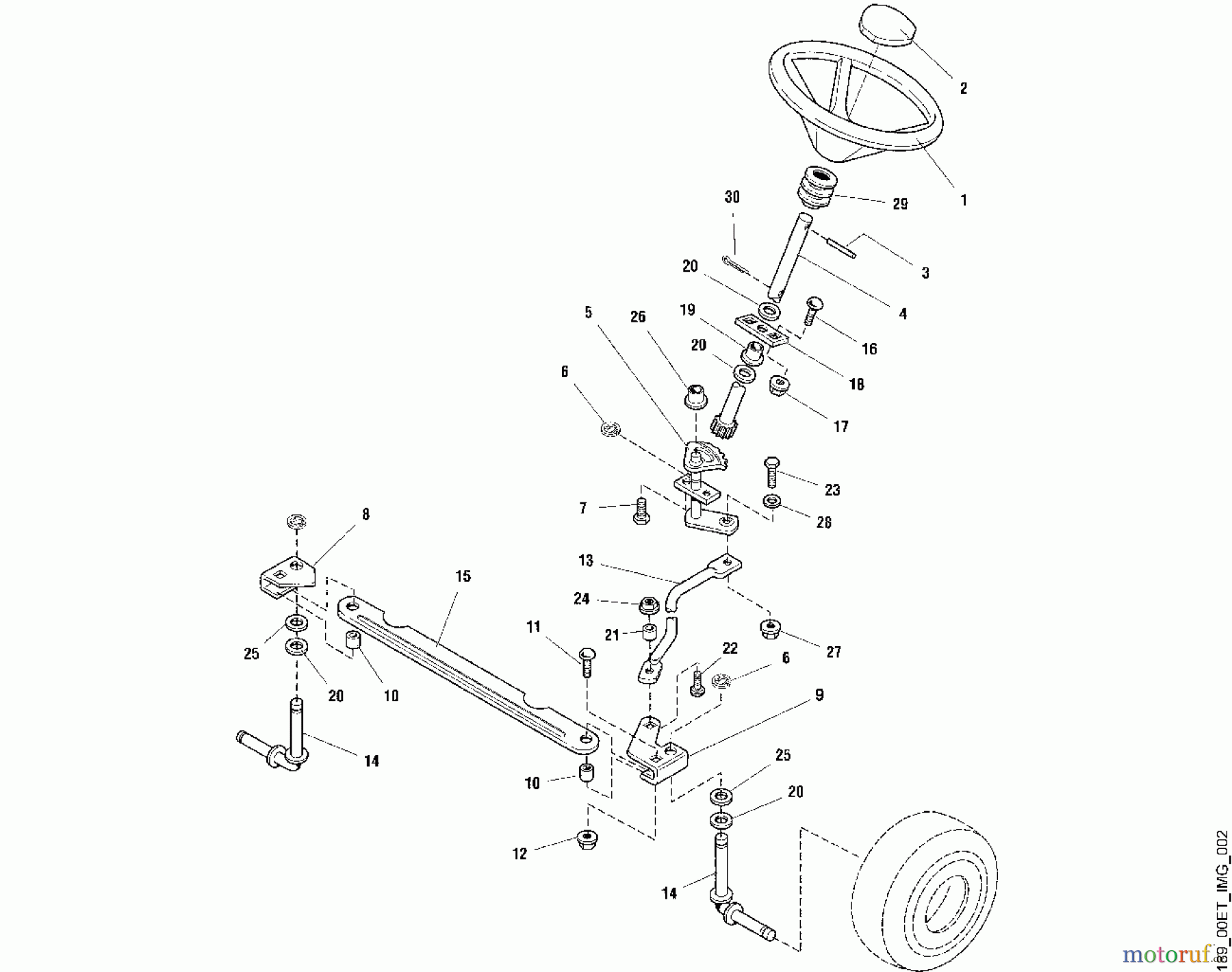  Viking Aufsitzmäher Aufsitzmäher MT 820 B - Lenkung