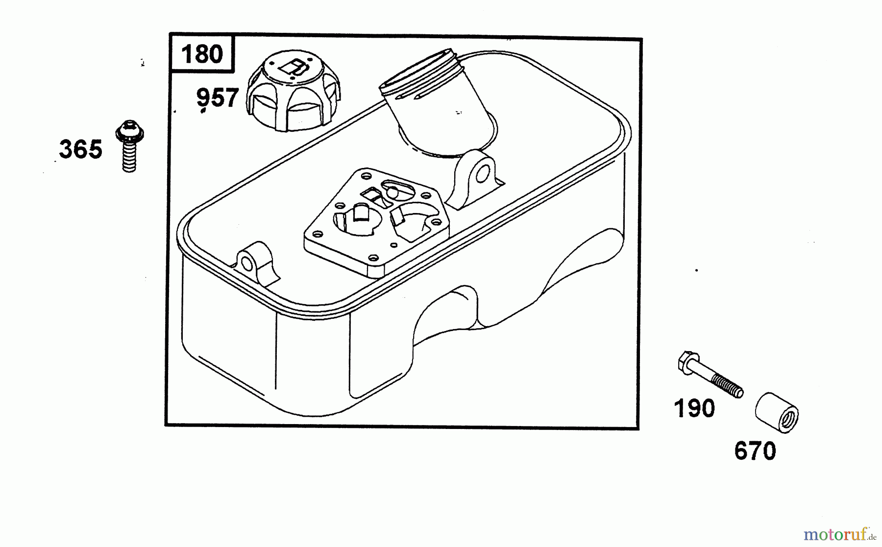  Wolf-Garten Benzinmotoren Briggs&Stratton Quattro 40 S 2056060  (2002) Tank