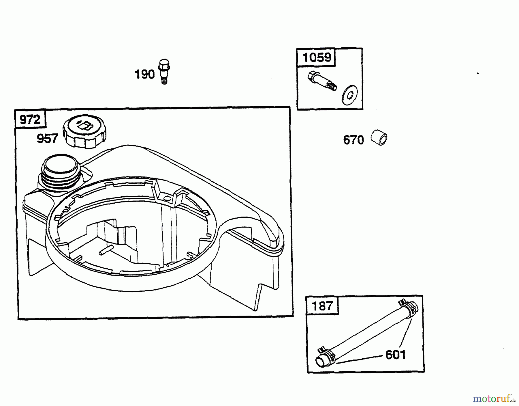  Wolf-Garten Benzinmotoren Briggs&Stratton Quantum XM 45 2066075  (2002) Tank