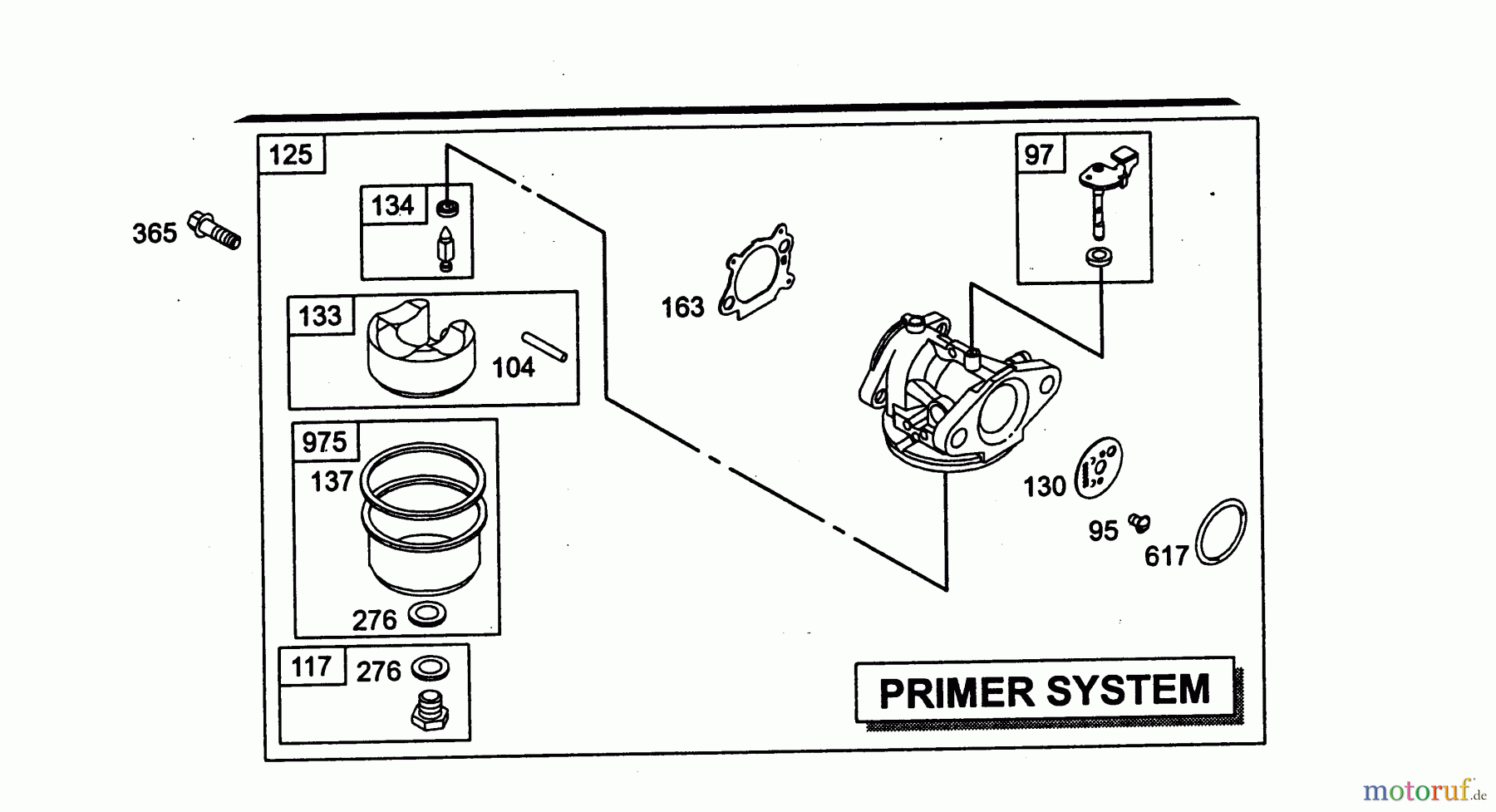  Wolf-Garten Benzinmotoren Briggs&Stratton Quantum 55 XM 2075060  (2003) Vergaser (Primer System)